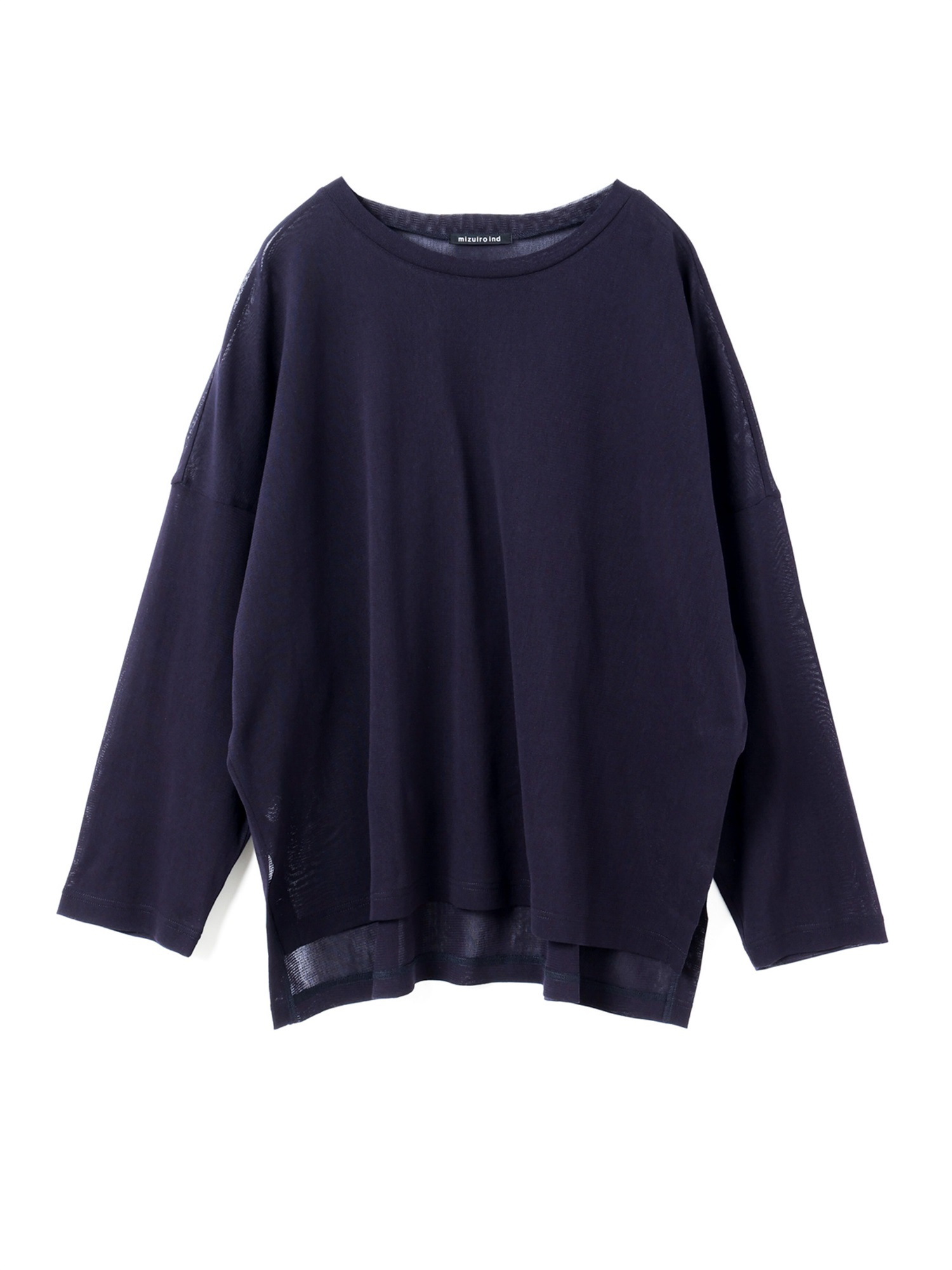 mesh long slv wide T | 1-210062(navy 77A-Free)