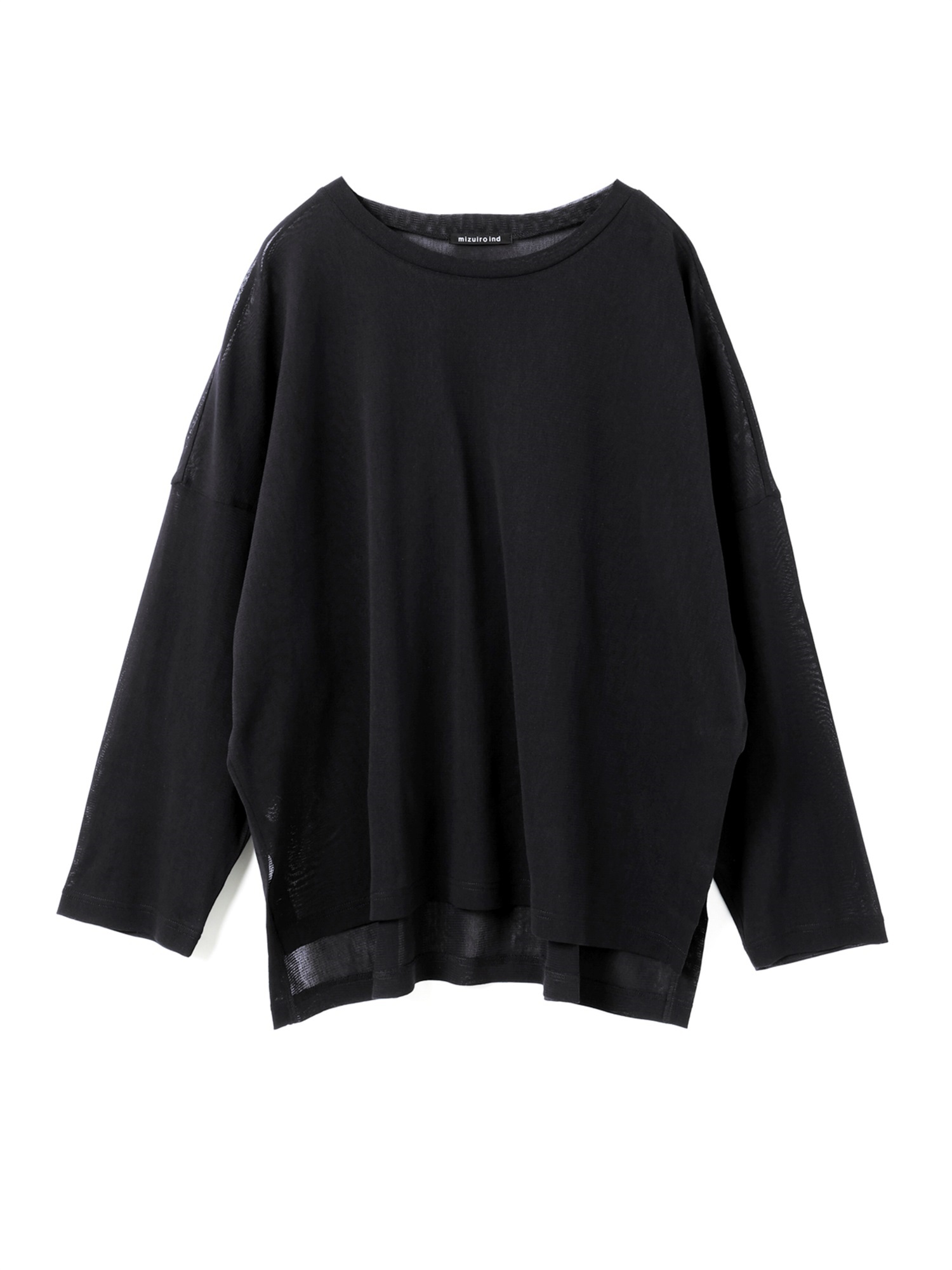 mesh long slv wide T | 1-210062(black 99-Free)