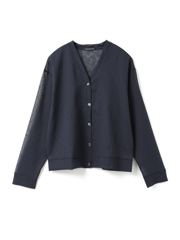 washer voile V neck C/D | 1-210072(navy 77-Free)