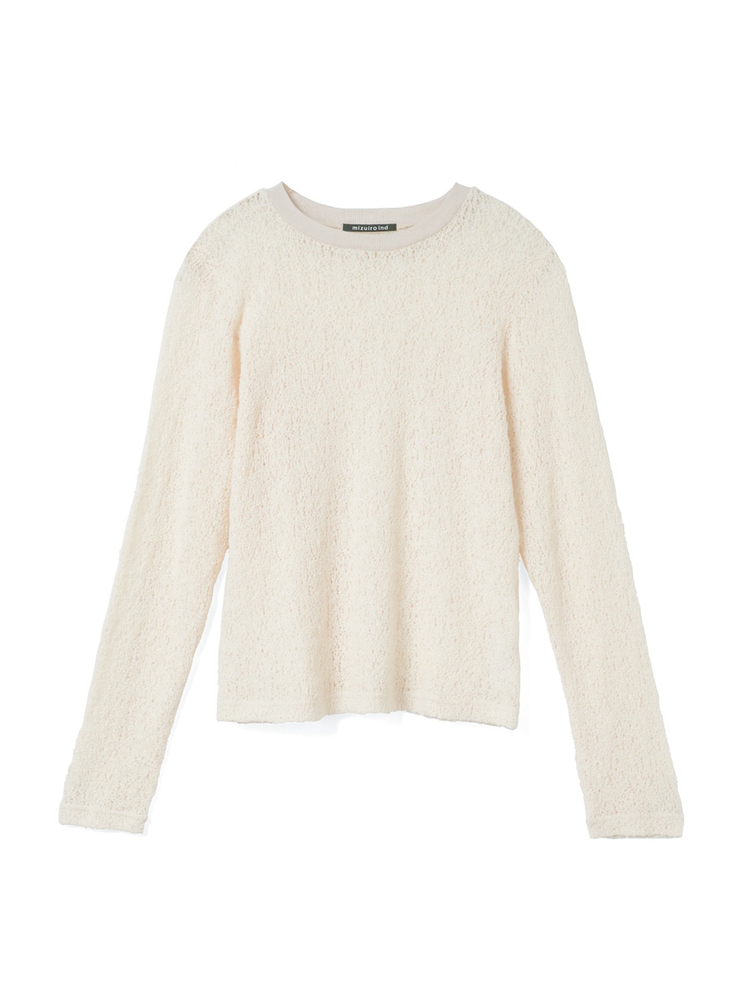 lace crew neck T shirt | 1-210080(ivory 12-Free)