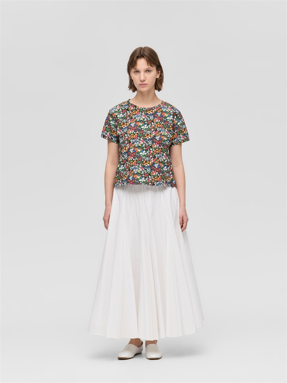 flower print T shirt | 1-210083