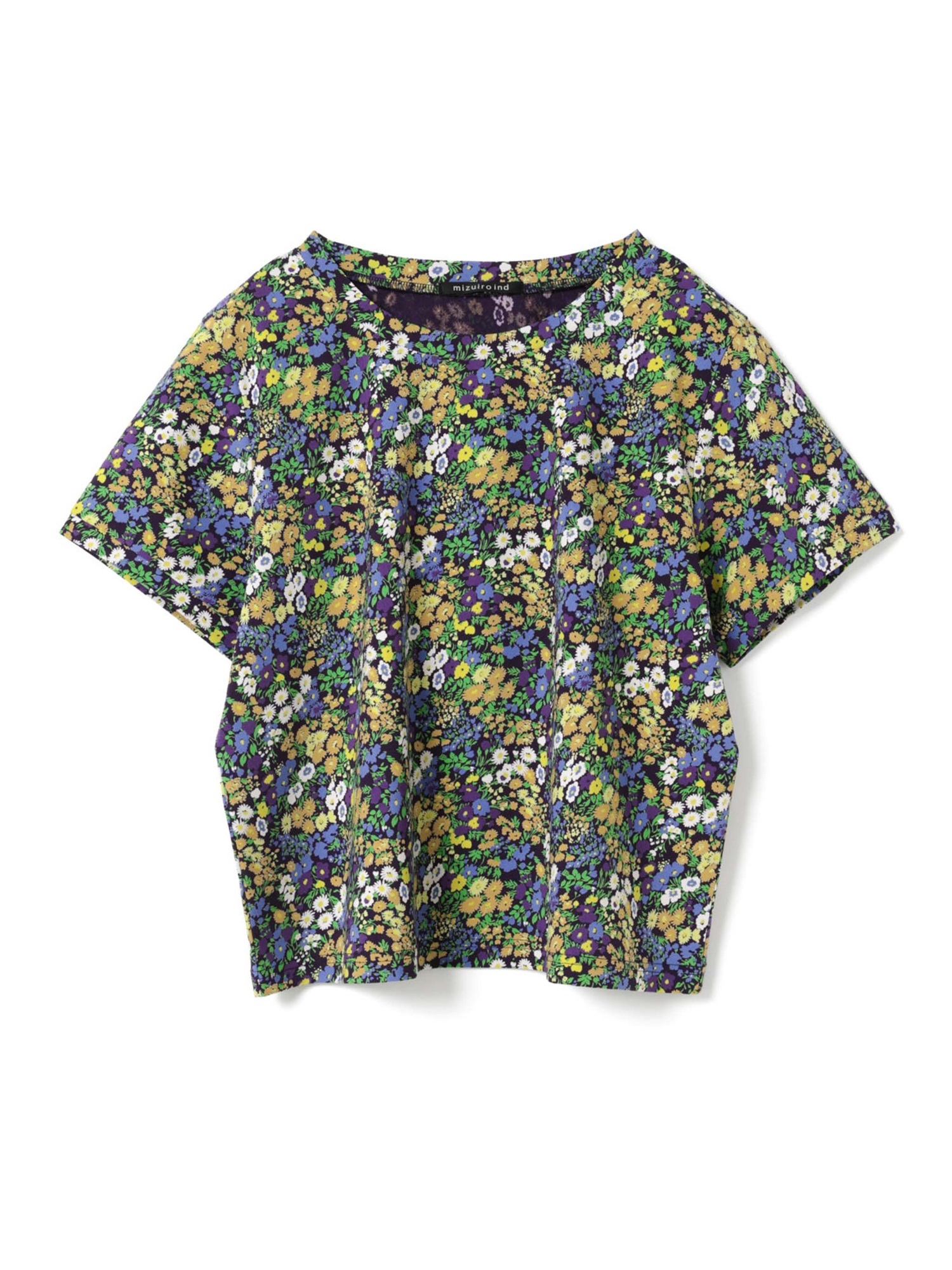 flower print T shirt | 1-210083(navy 77-Free)
