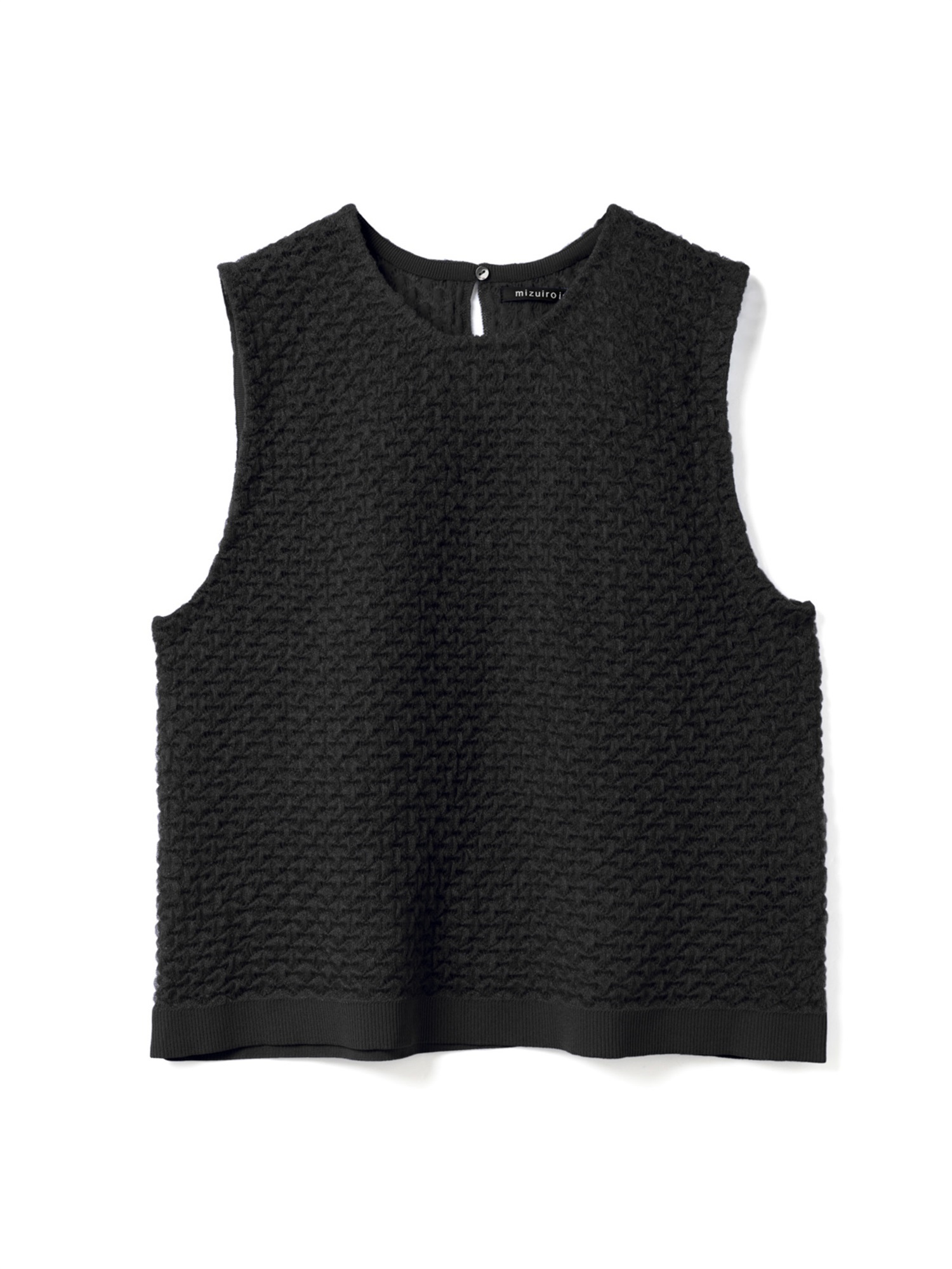patterned sheer vest | 1-220057(black 99-Free)