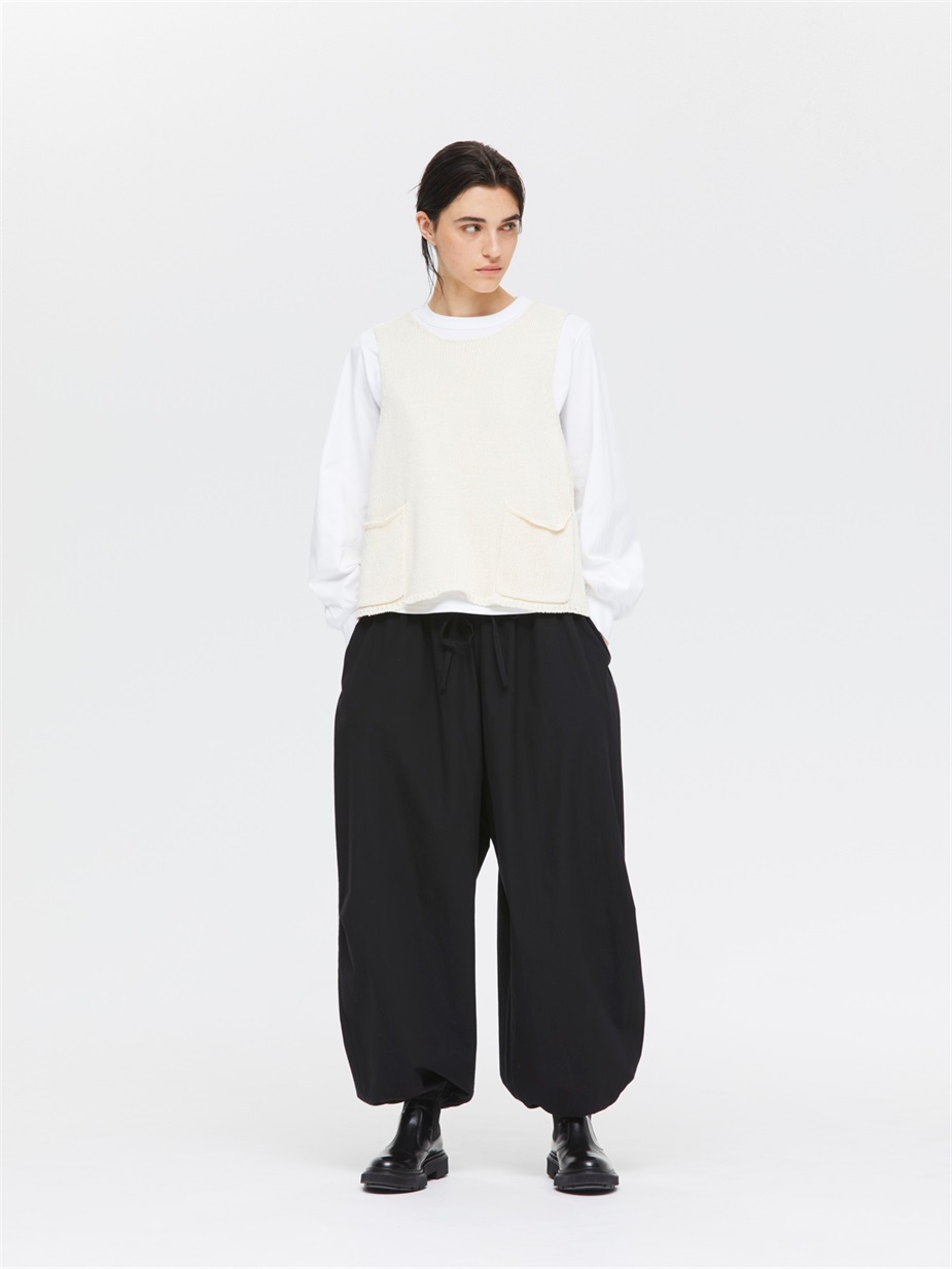 tape yarn short vest