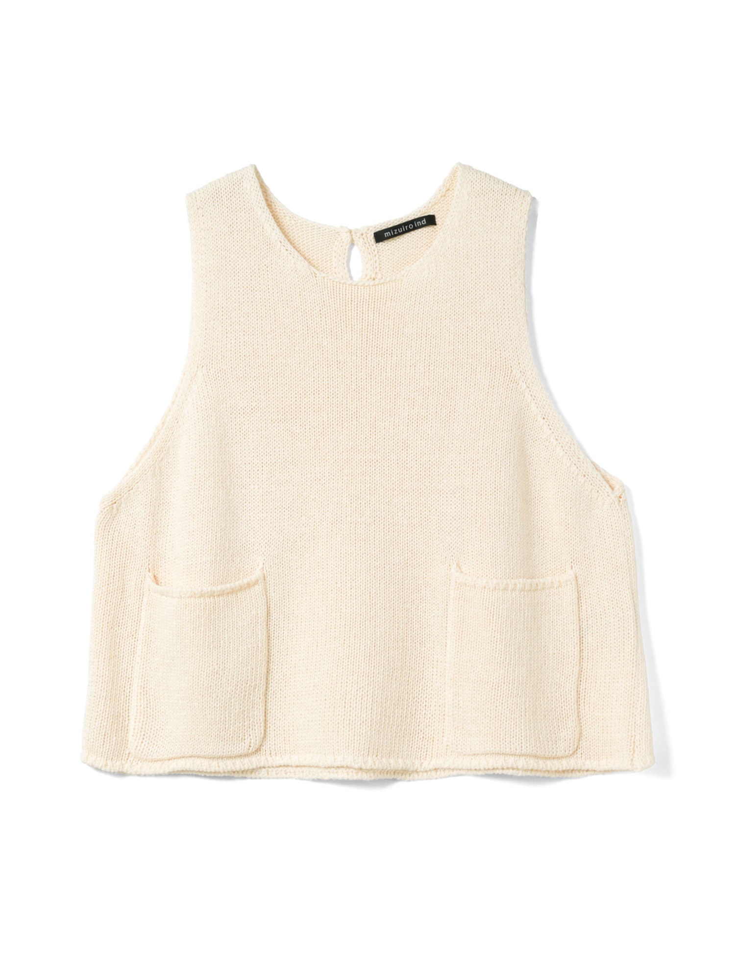 tape yarn short vest(ivory 12-Free)