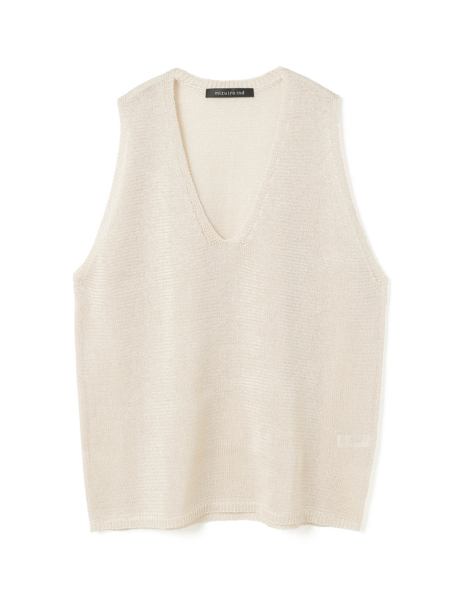 wide V neck vest(ivory 12-Free)