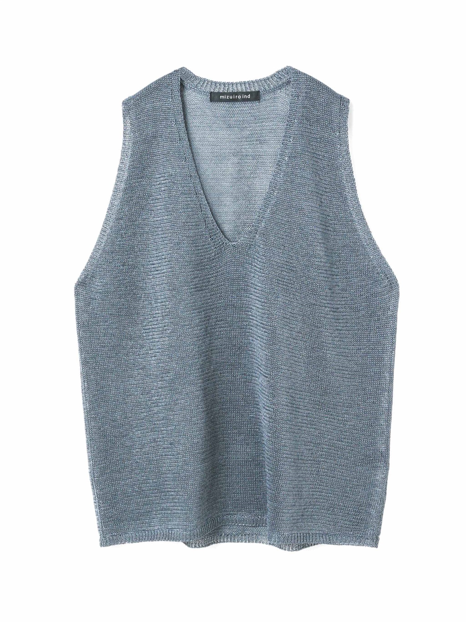 wide V neck vest(d.gray 92-Free)