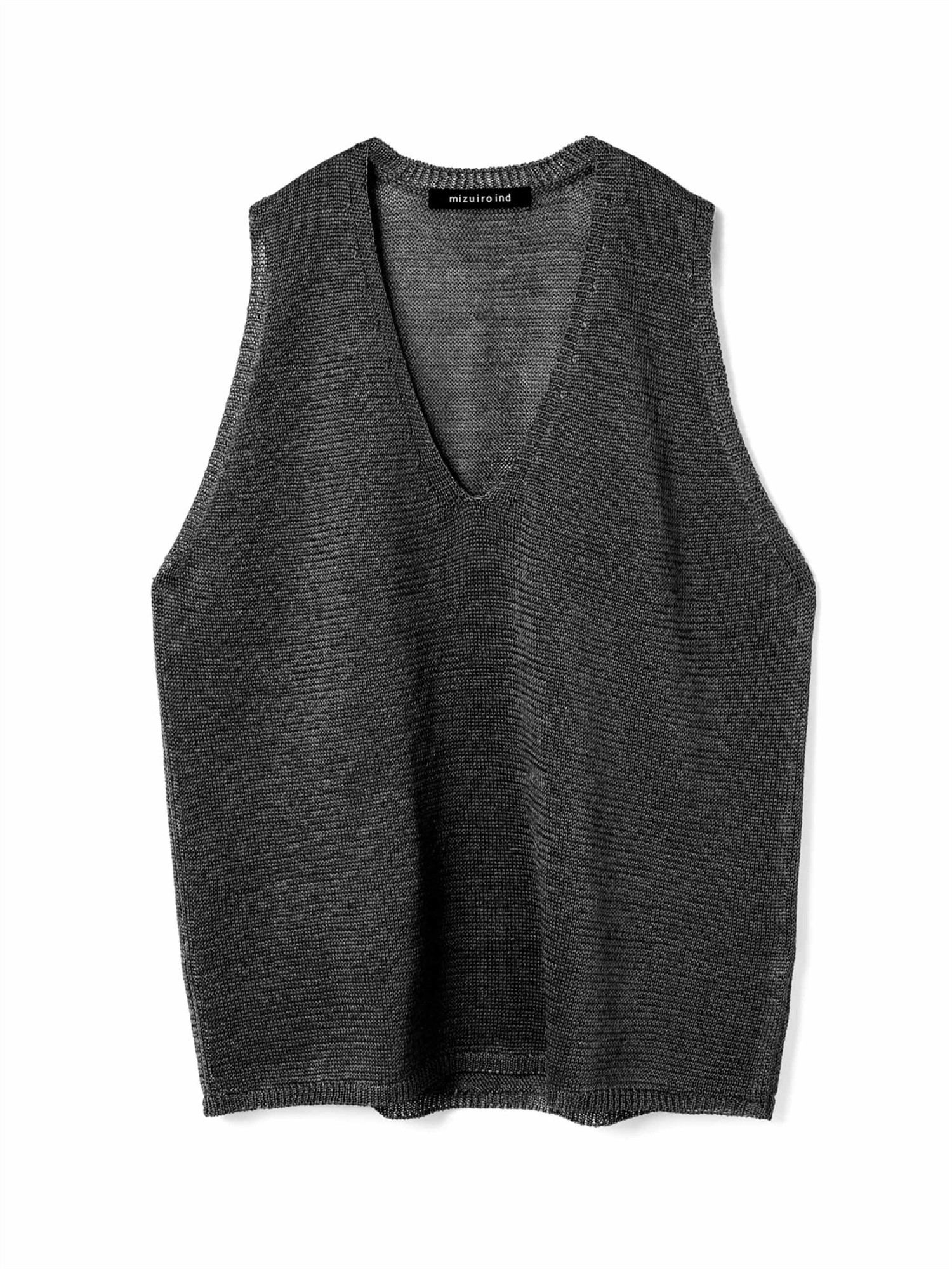 wide V neck vest(black 99-Free)