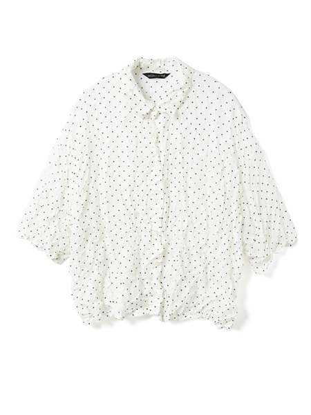 dots print catch washer shirt | 1-230141(off white 11-Free)