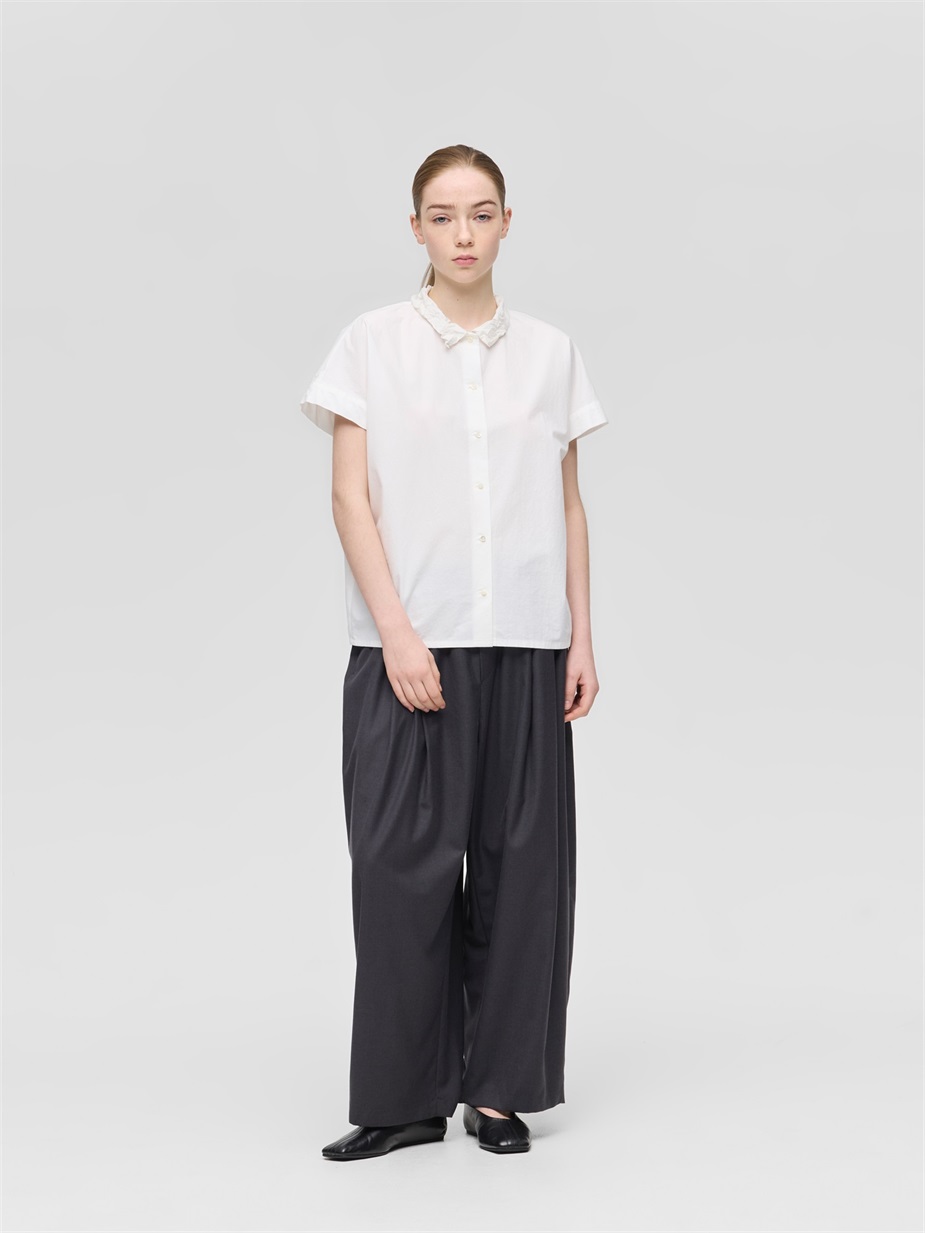 washer collar wide shirt | 1-230155