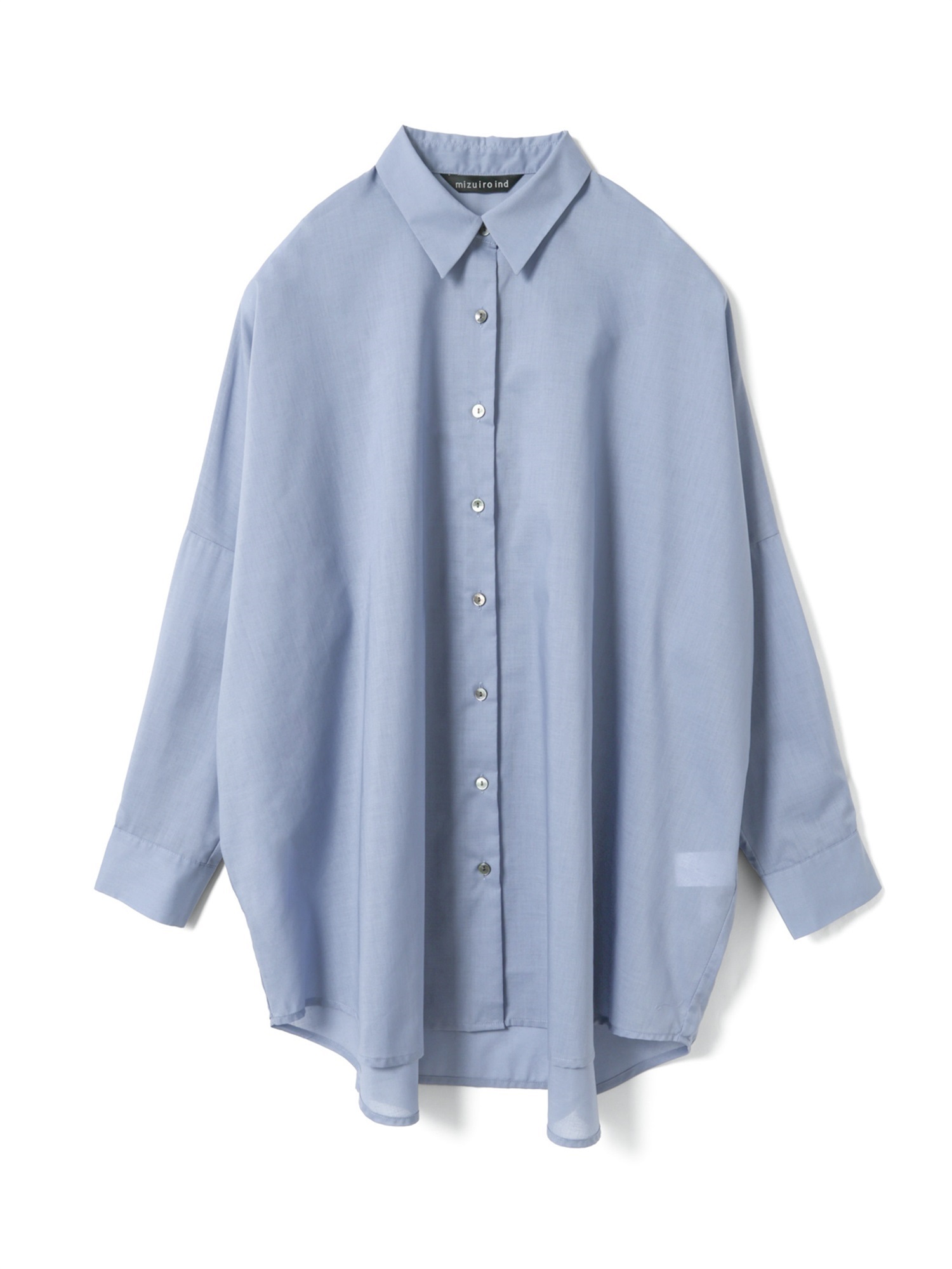 T/C sheer wide shirt | 1-230162(l.blue 30-Free)