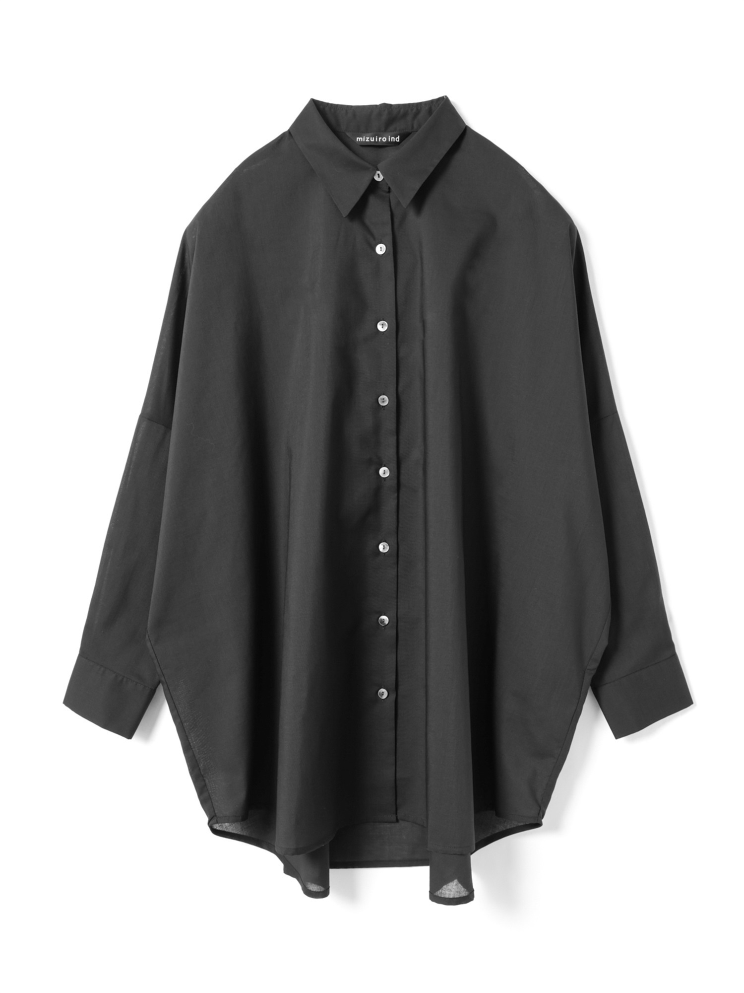 T/C sheer wide shirt | 1-230162(black 99-Free)