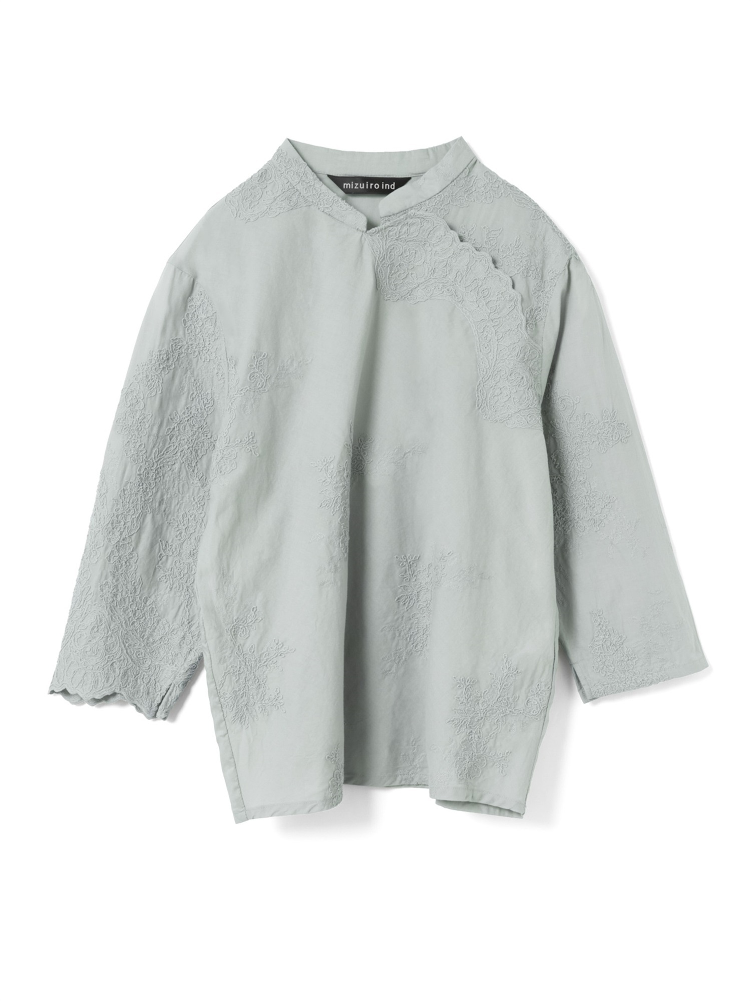 lace chinoiserie shirt | 1-230168(gray 91-Free)
