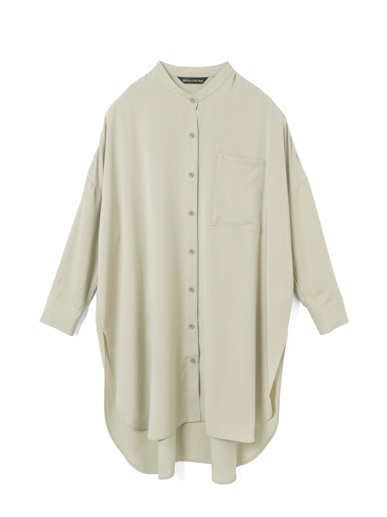 T/R band collar long shirt | 1-230169Y(s.beige 19)