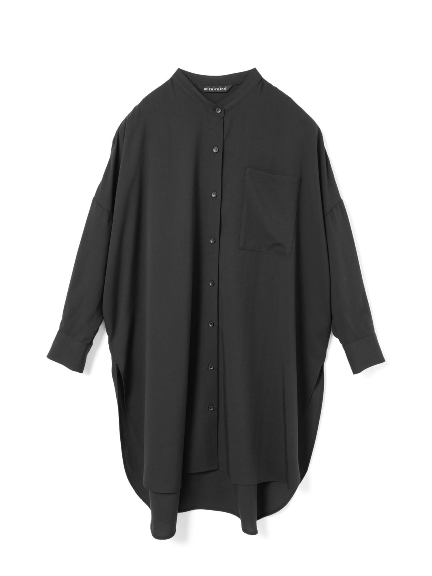 T/R band collar long shirt | 1-230169Y(black 99-Free)