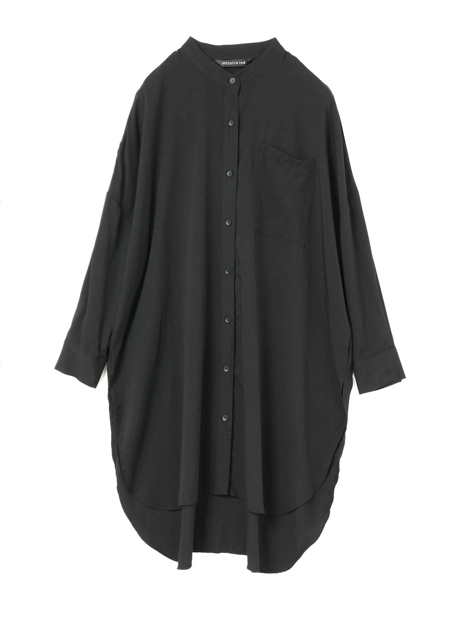T/R band collar long shirt | 1-230169(black 99-Free)