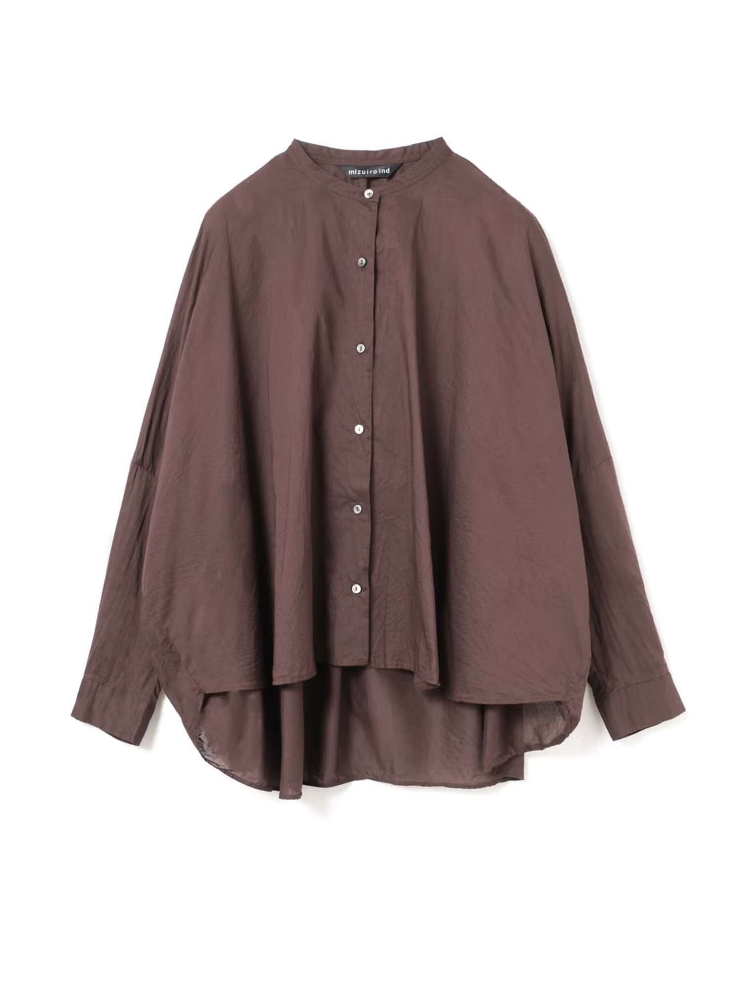back gather wide shirt | 1-238975(brown 44-Free)