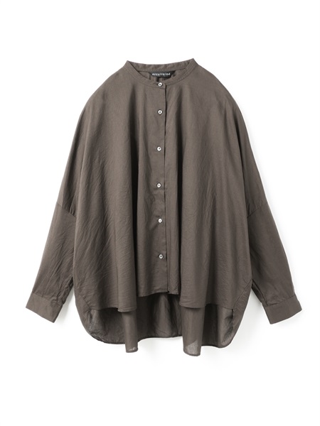 back gather wide shirt | 1-238975(d.gray 92-Free)