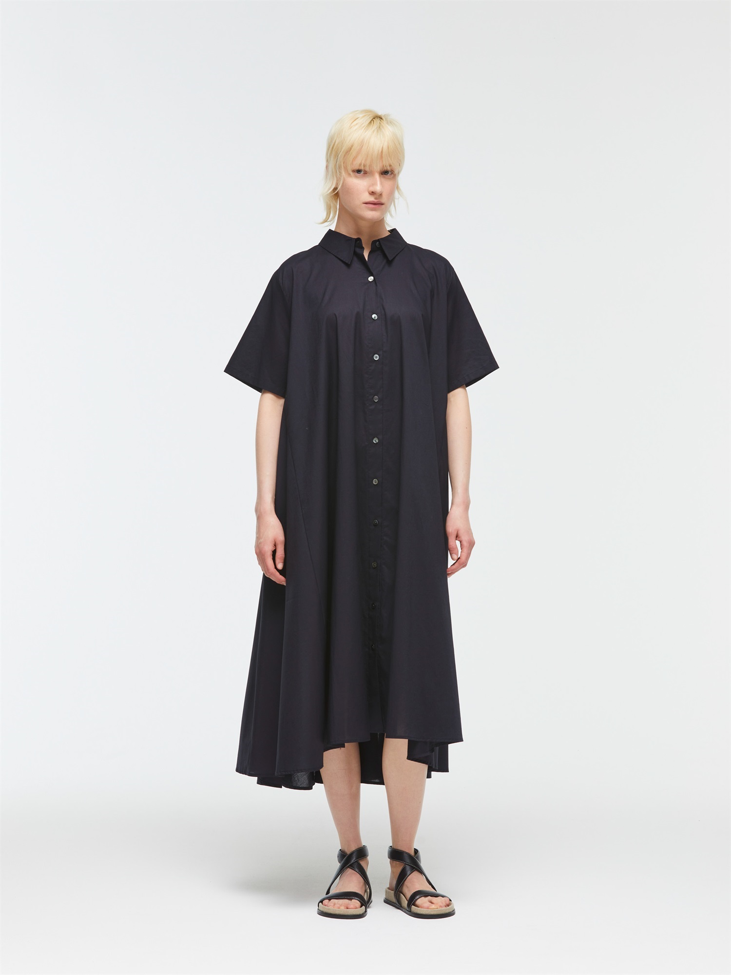 half slv  flare shirt OP | 1-250074