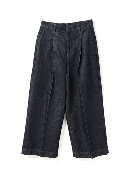 wide denim slacks | 1-260087OW(onewash 96-Free)