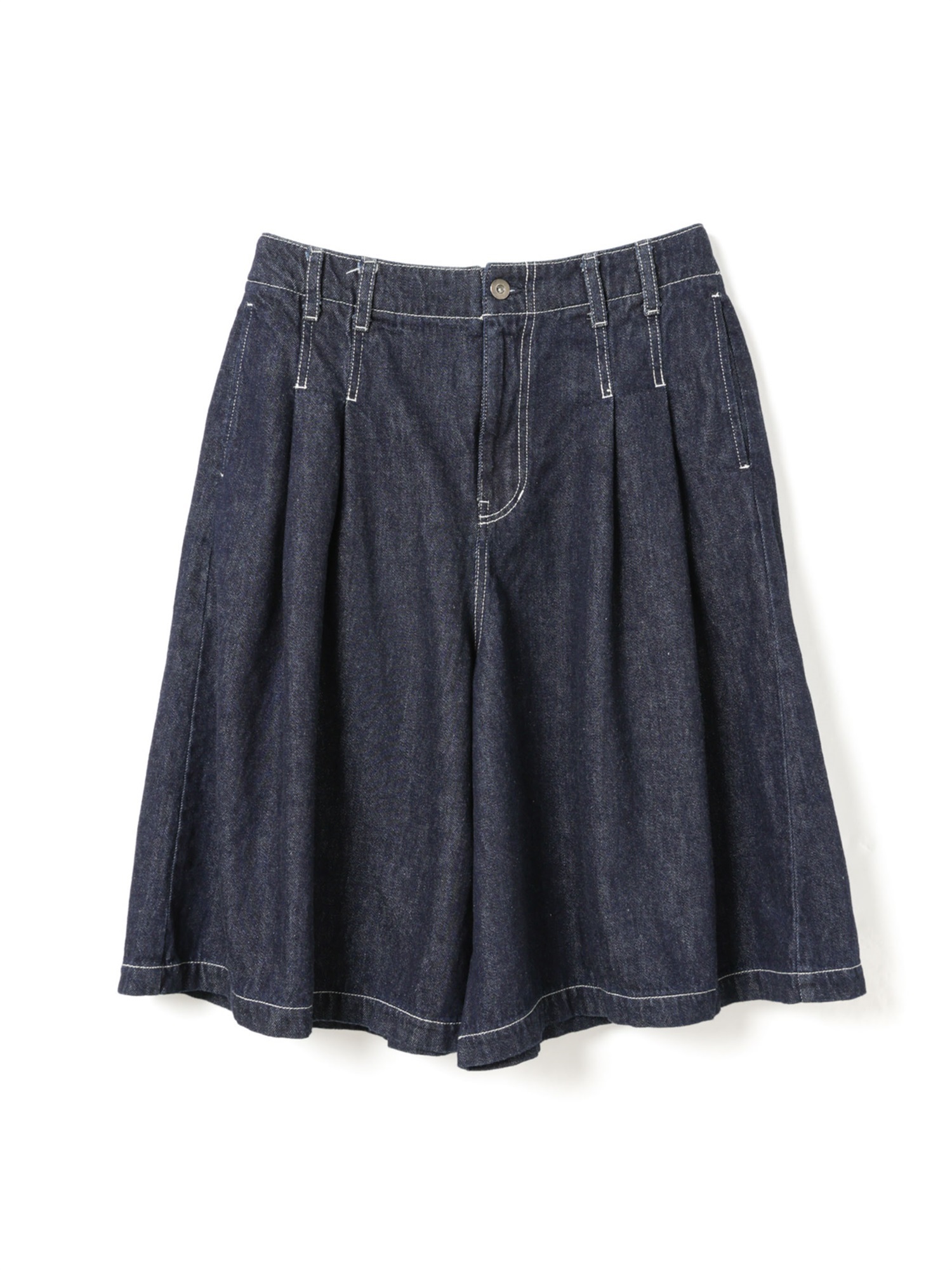high waist wide half PT | 1-260096OW(navy 77-Free)