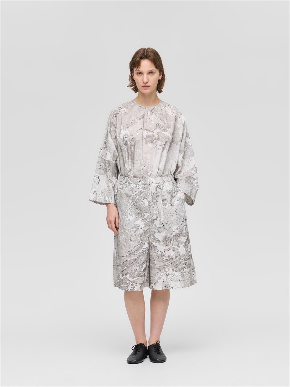 marble print culotte PT | 1-260097