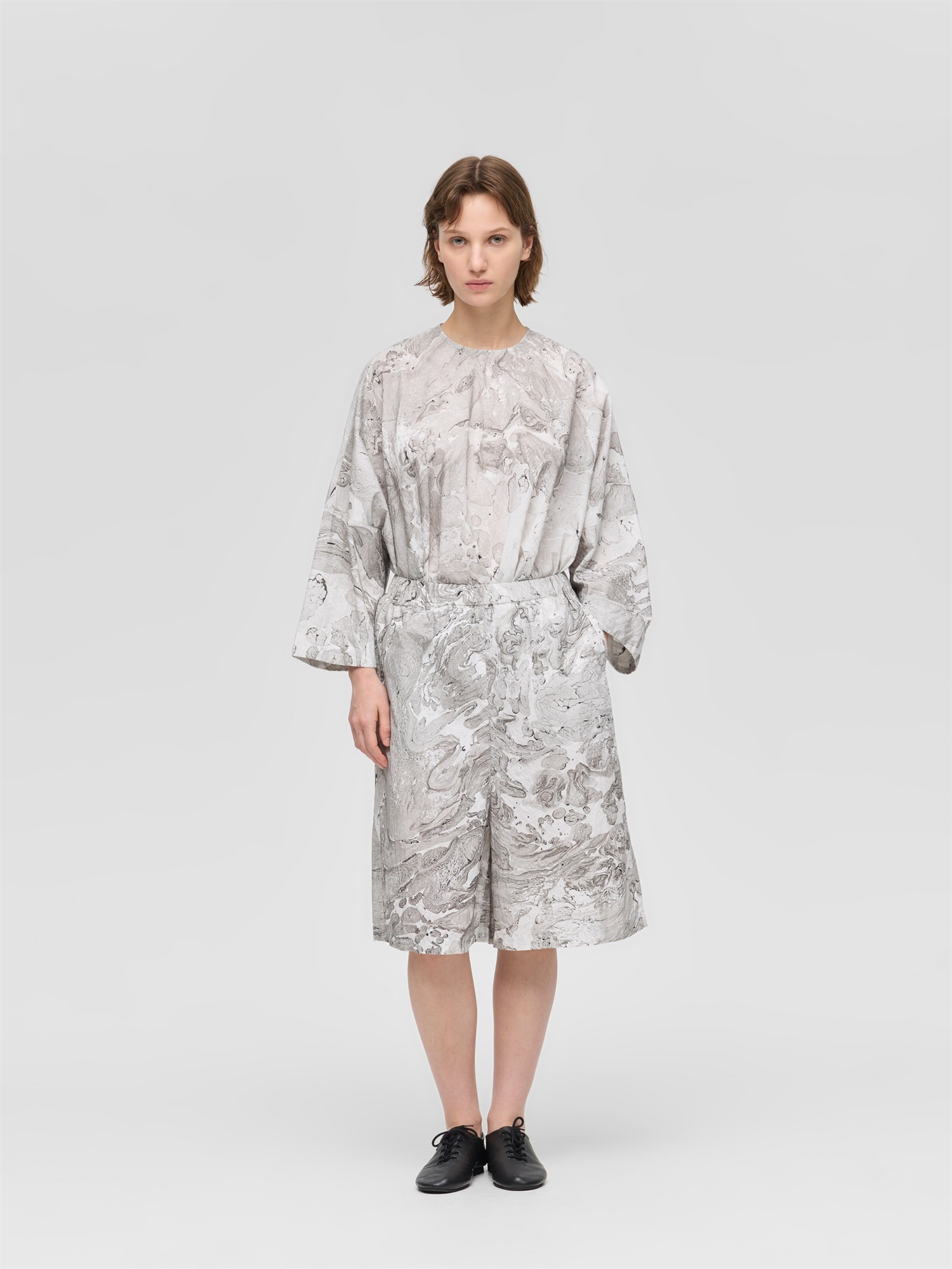 marble print culotte PT | 1-260097