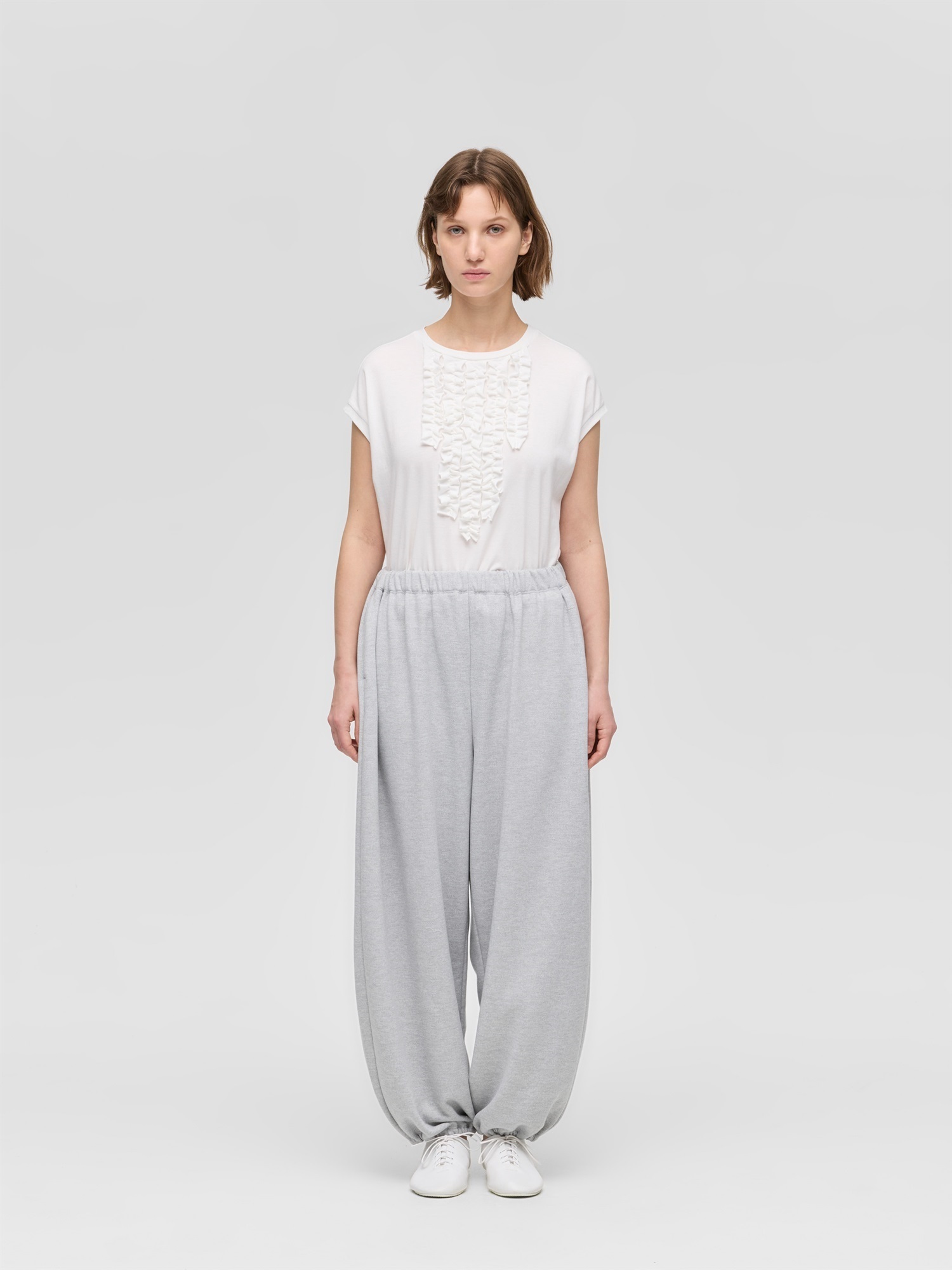 fleece drawstring hem PT | 1-260104