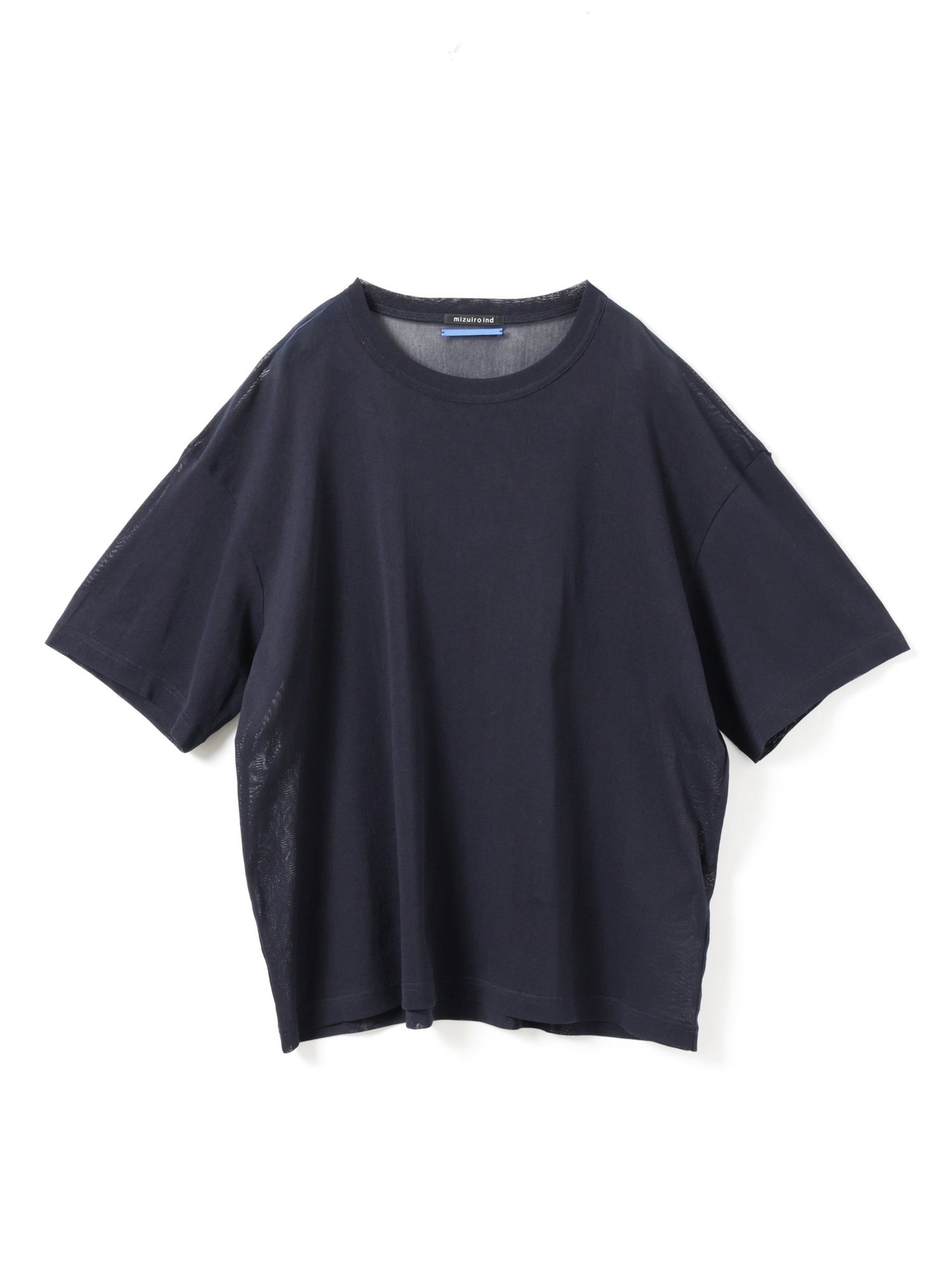 mesh crew neck T shirt | 1-510011-m(navy 77-ONESIZE)