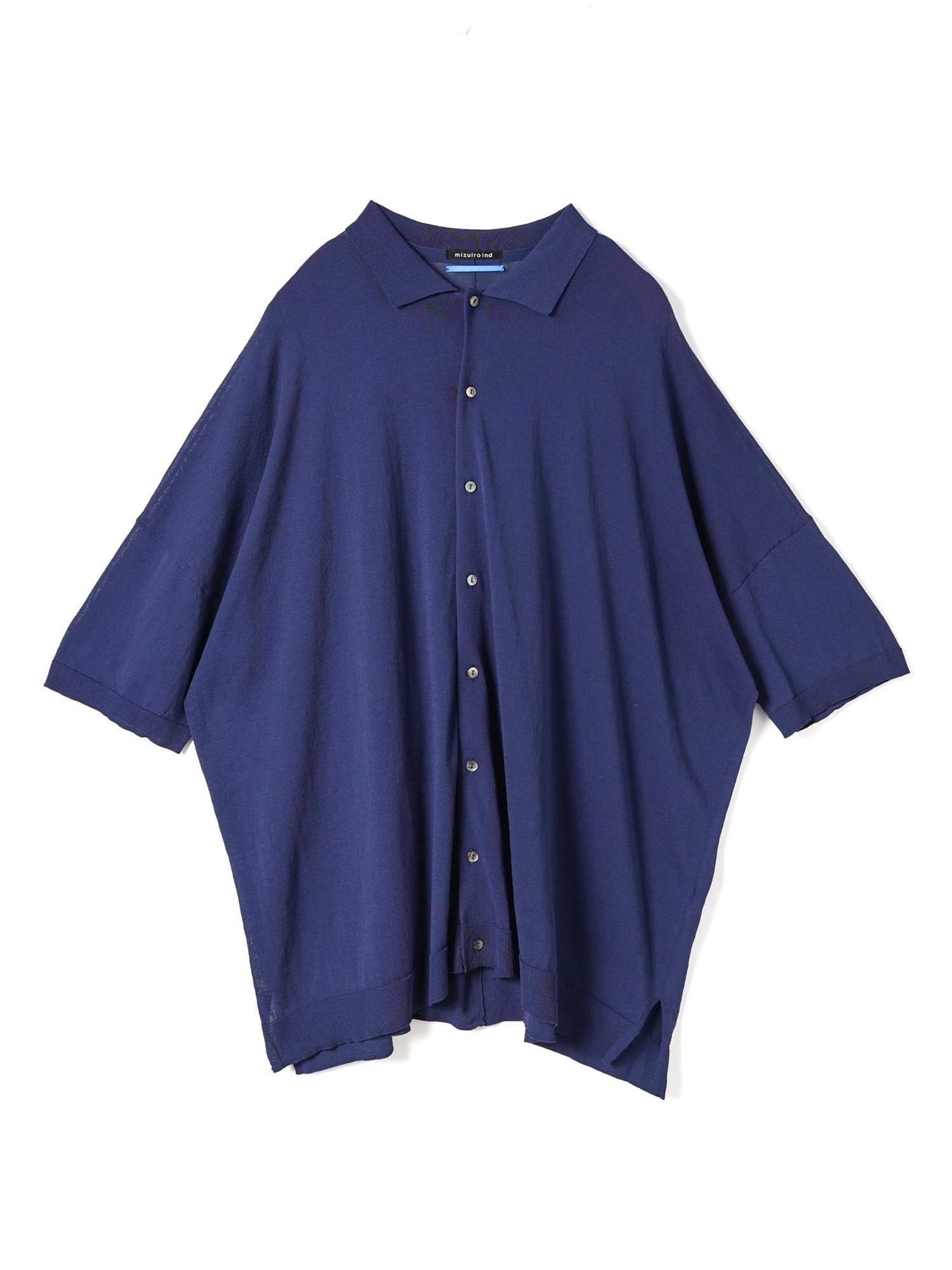 wide polo knit cardigan | 1-520005-m(navy 77-ONESIZE)