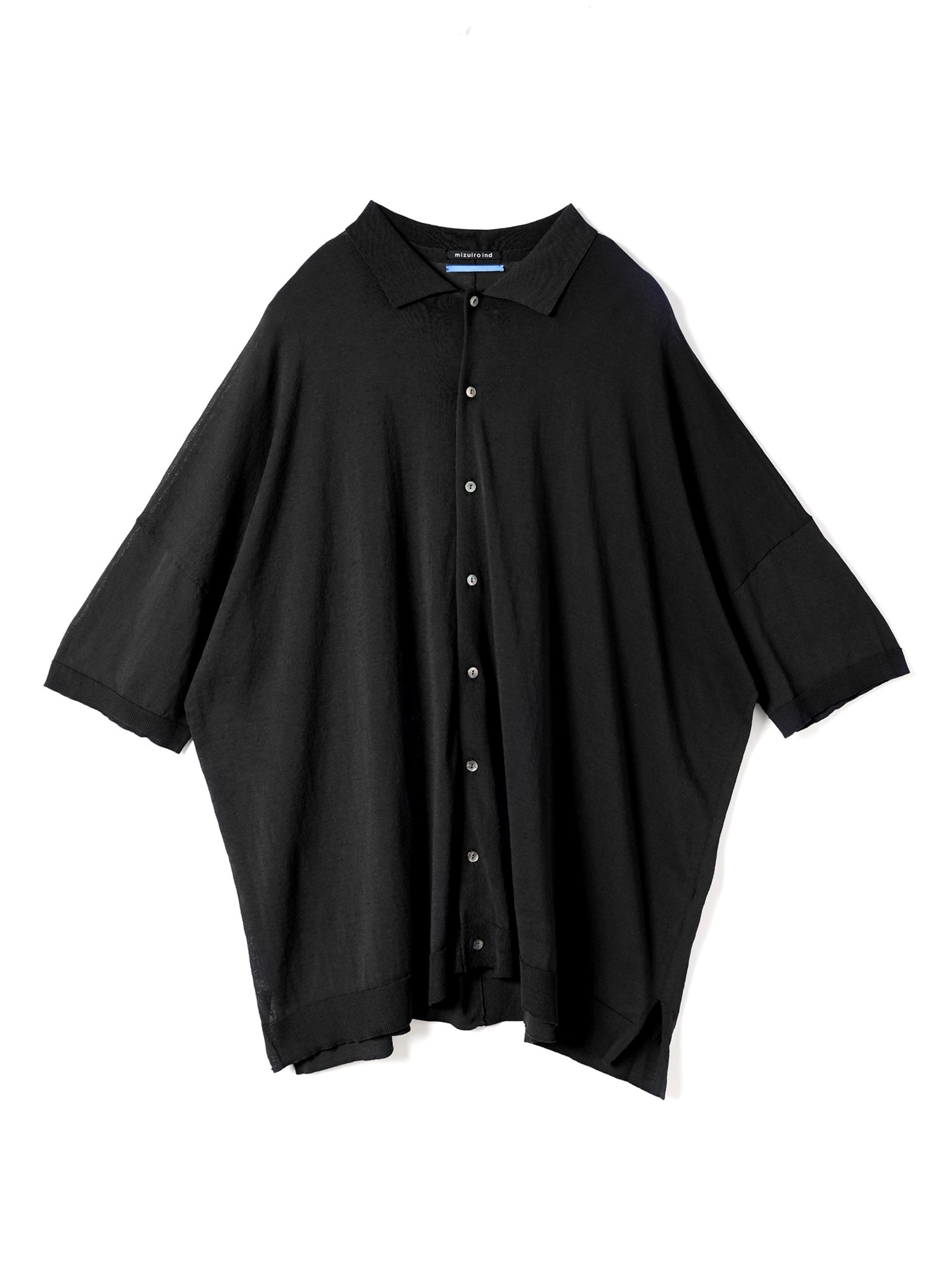 wide polo knit cardigan | 1-520005-m(black 99-ONESIZE)