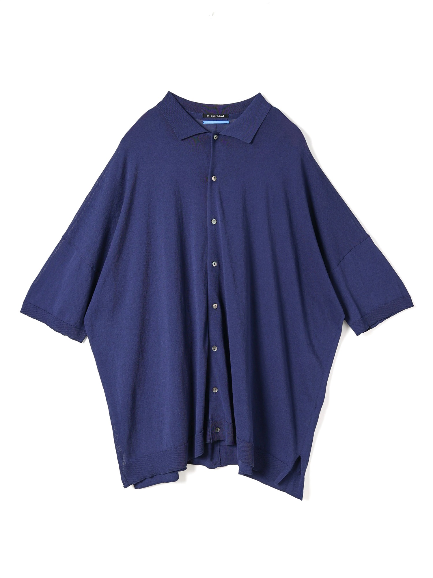 wide polo knit cardigan | 1-520005-w(navy 77-ONESIZE)