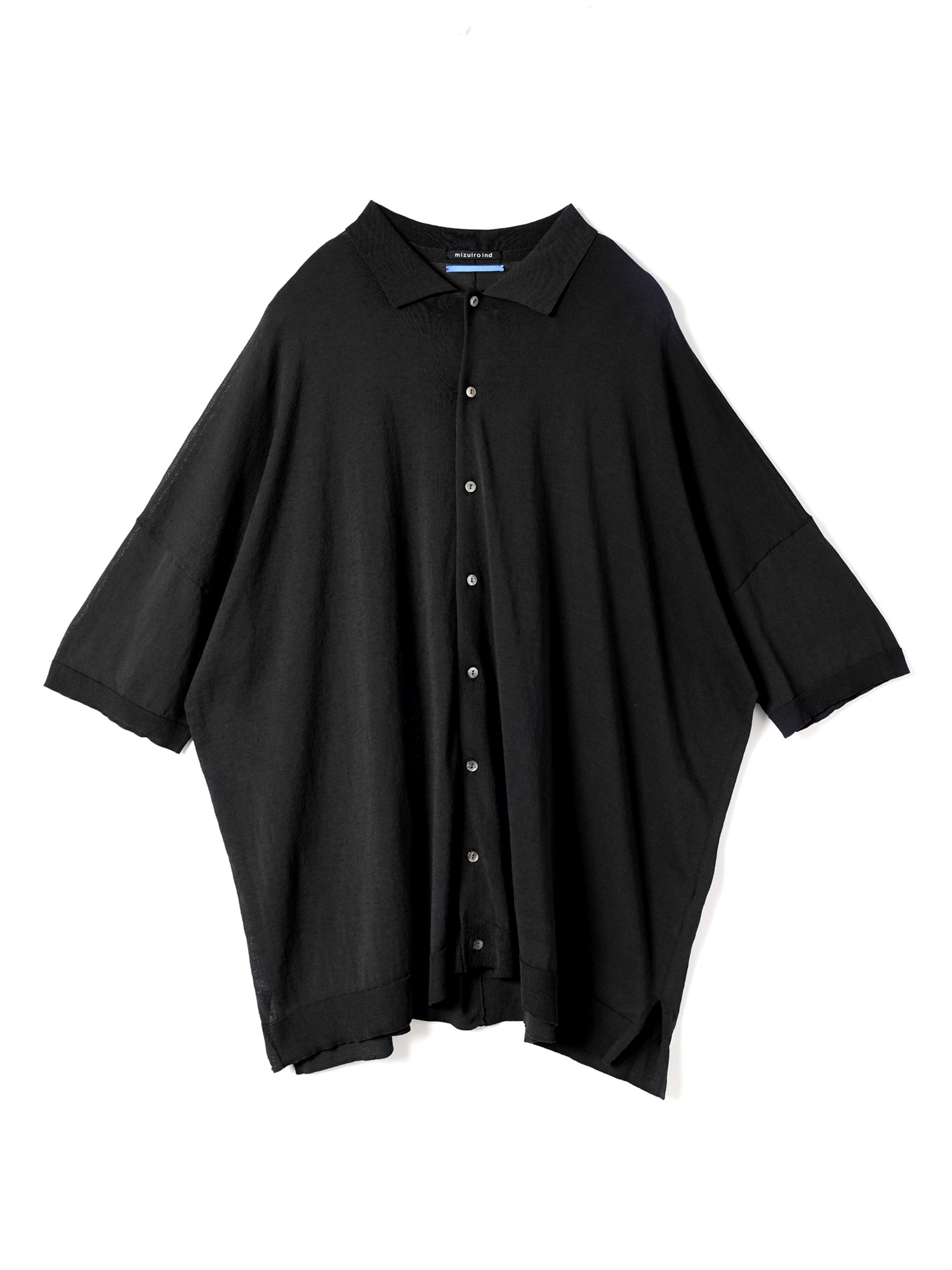 wide polo knit cardigan | 1-520005-w(black 99-ONESIZE)