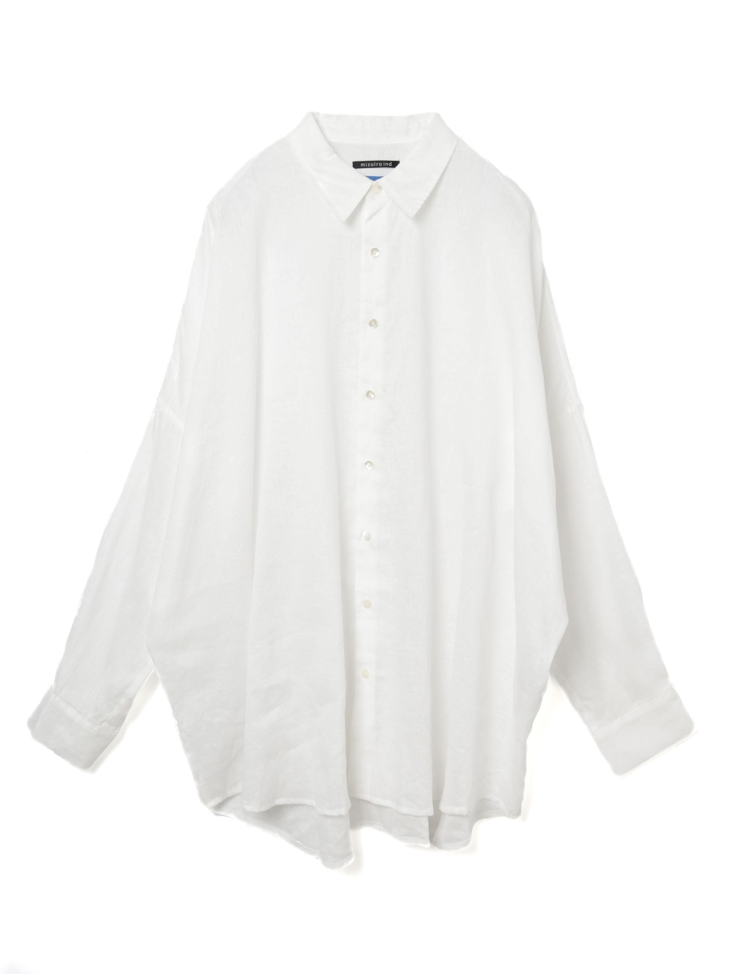linen blend wide shirt | 1-530008-m(off white 11-Free)