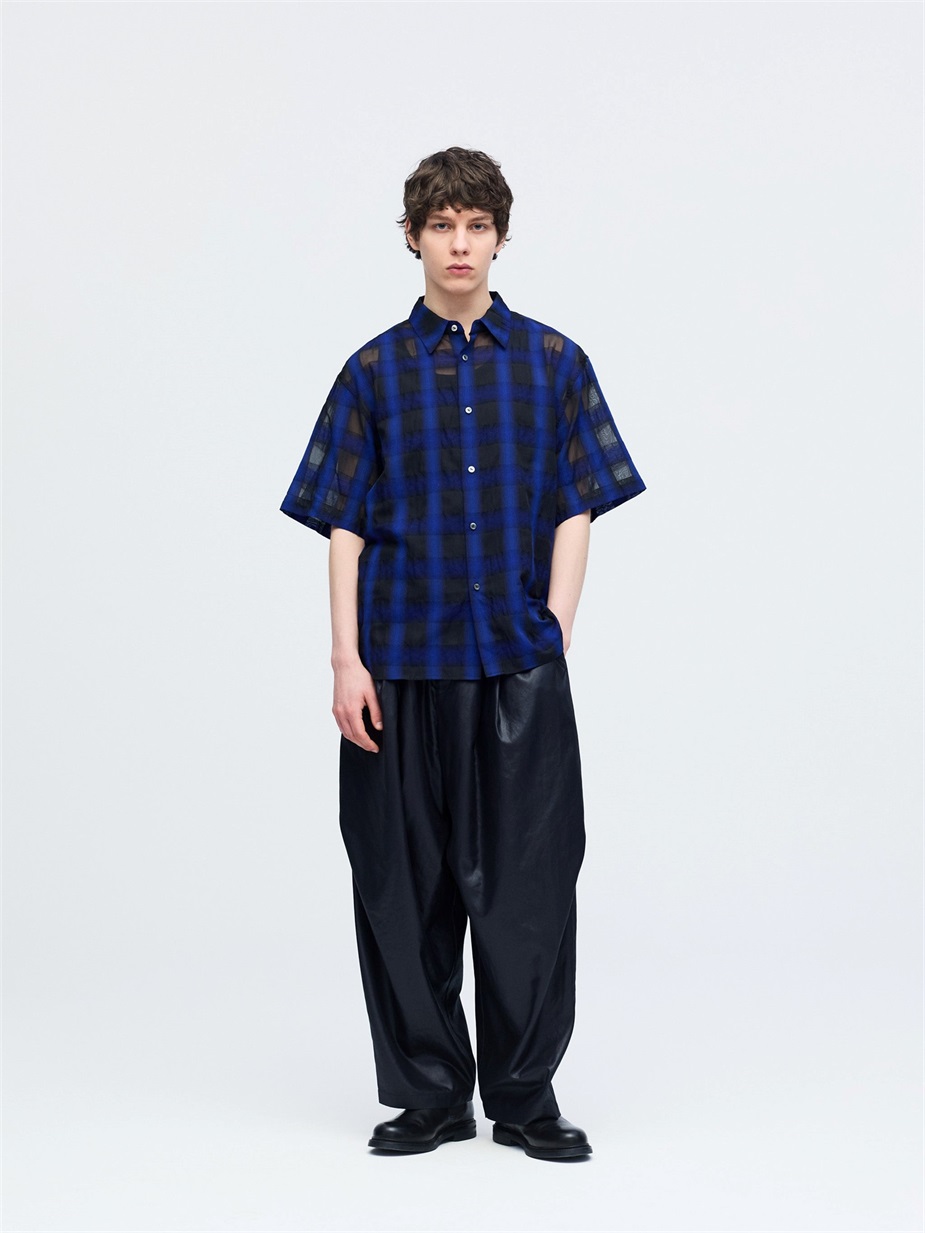 check half slv box shirt | 1-530024-m