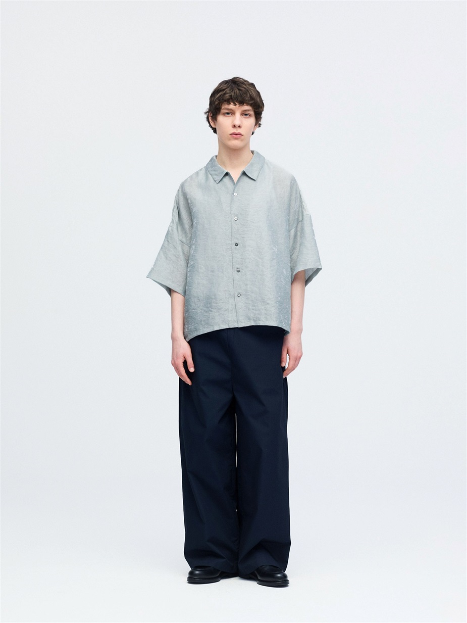 jacquard wide shirt | 1-530028-m