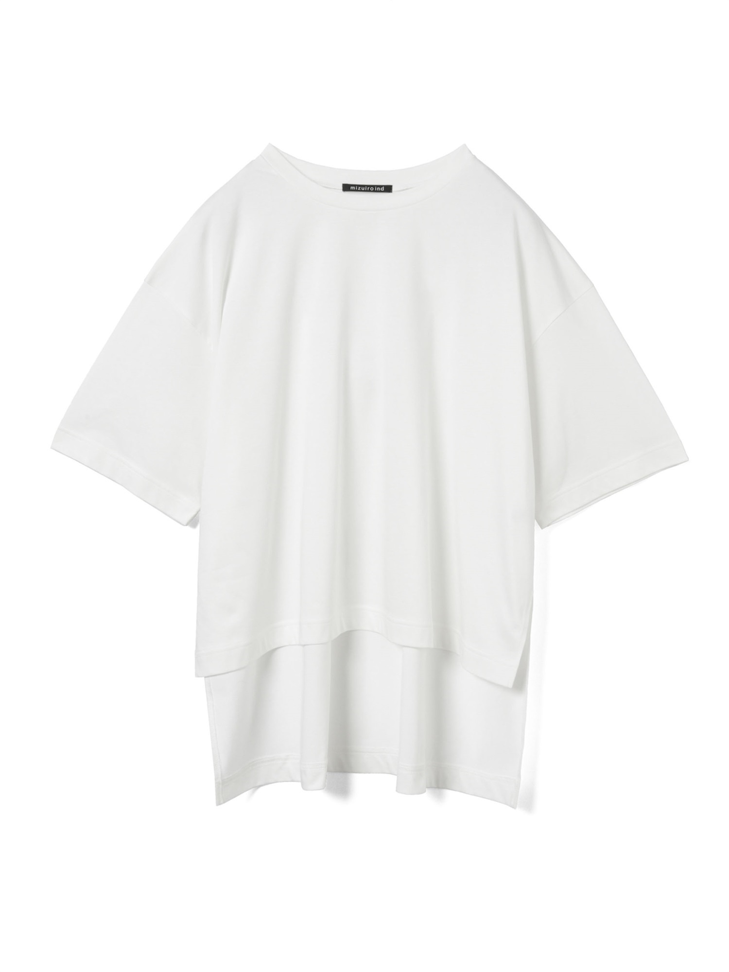 side slit wide tunic T shirt | 2-210127(off white 11-Free)