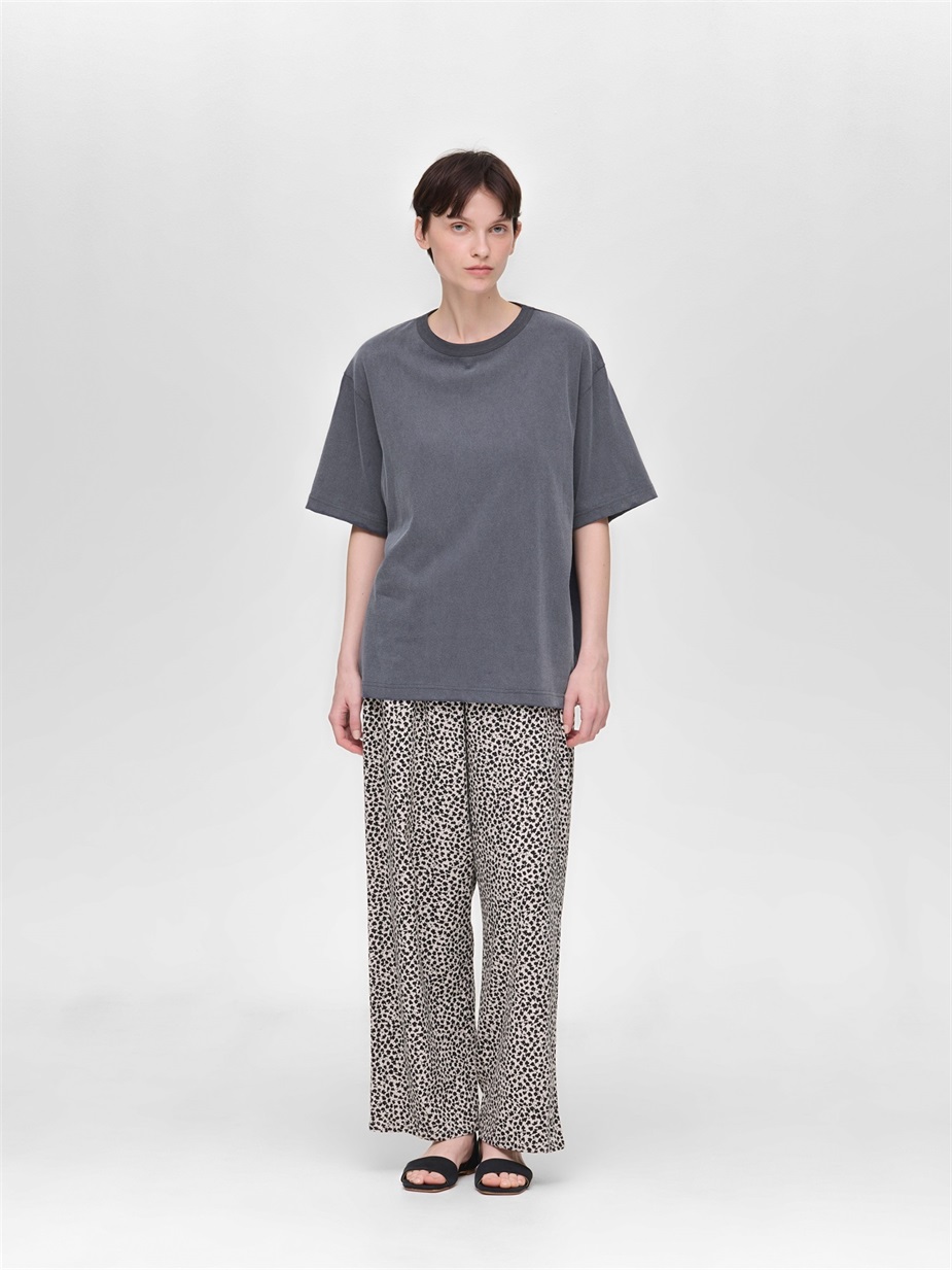 crew neck wide T | 2-210131