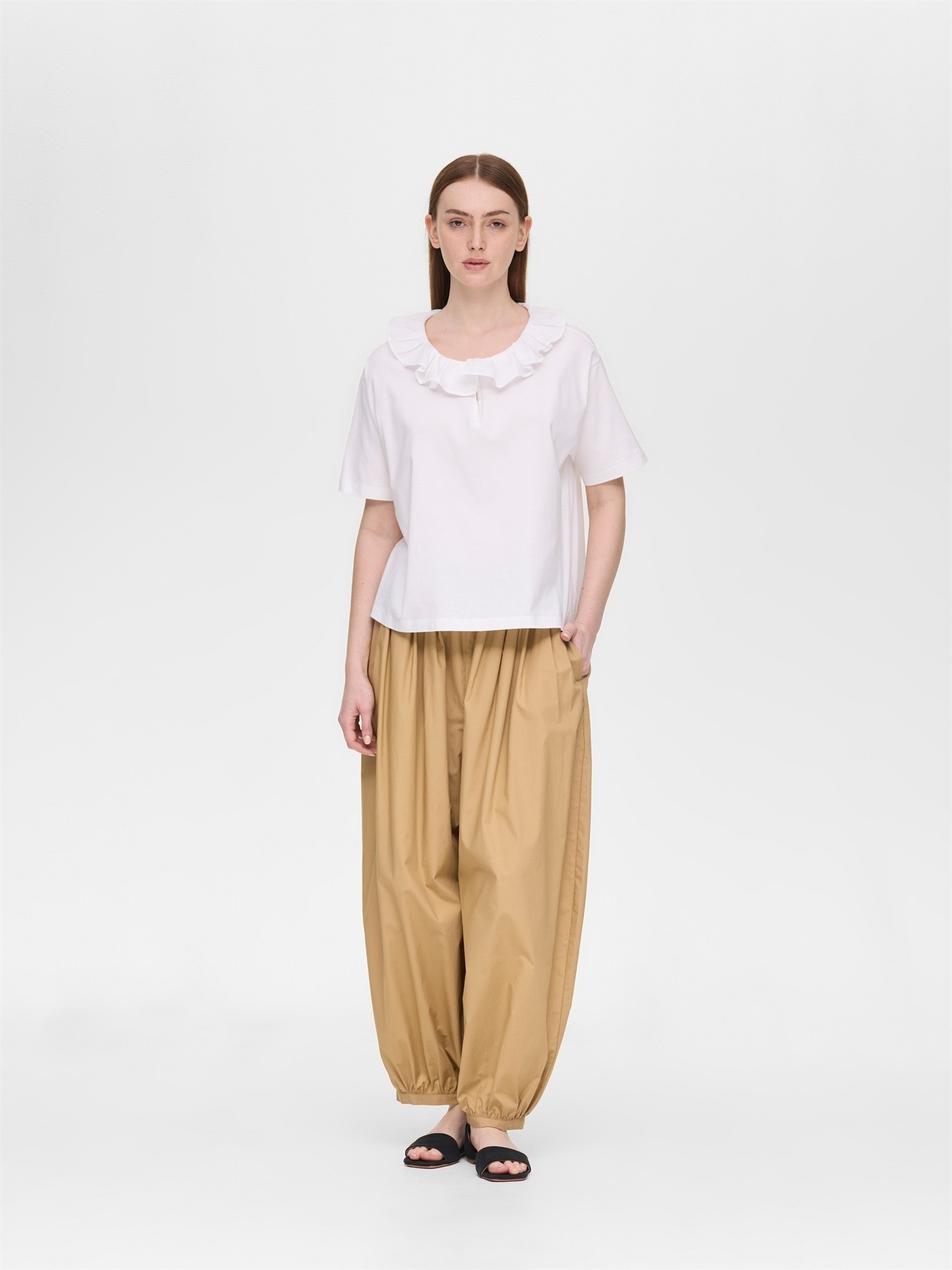 frill collar skipper T shirt | 2-210138