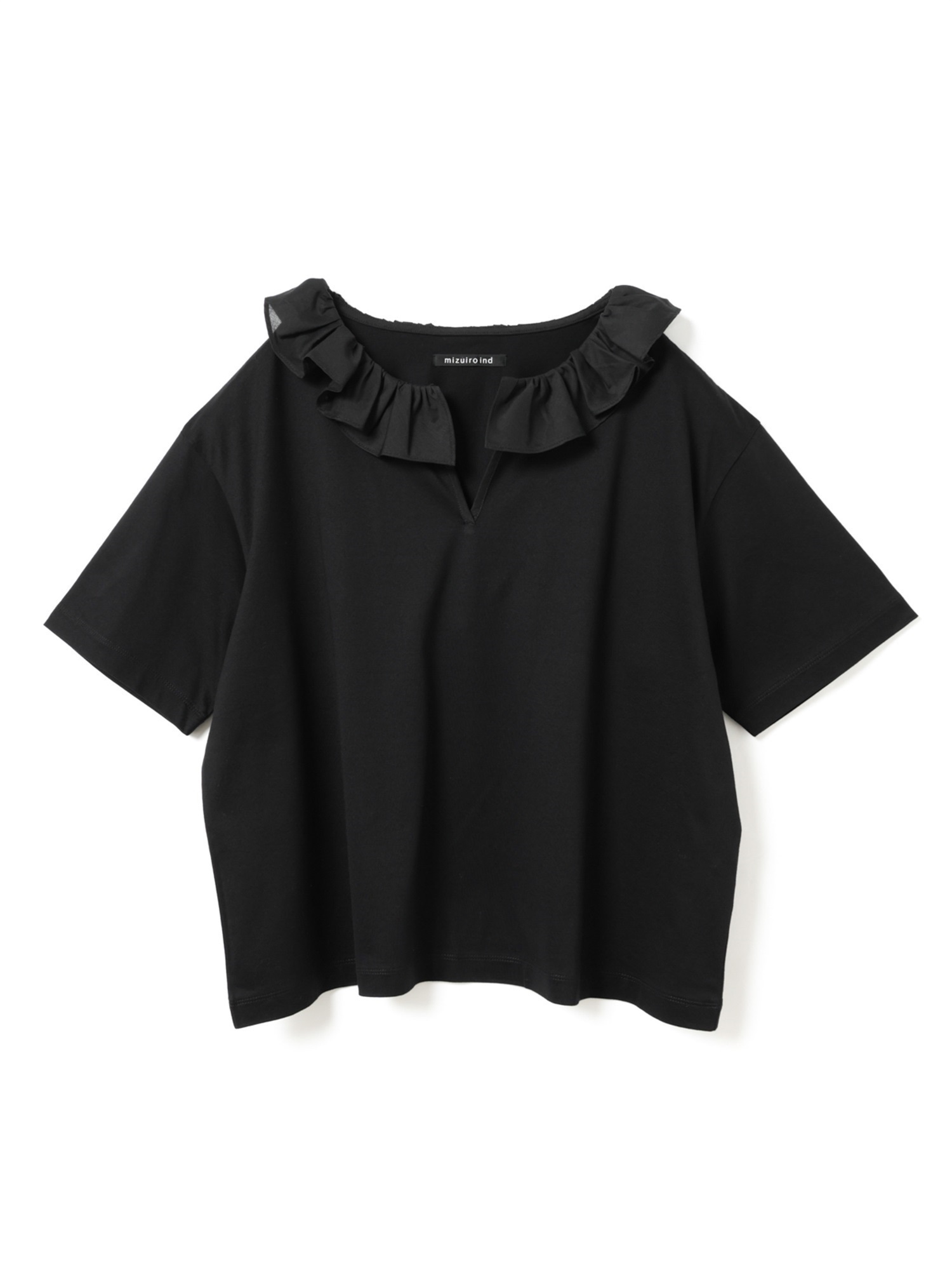 frill collar skipper T shirt | 2-210138(black 99-Free)