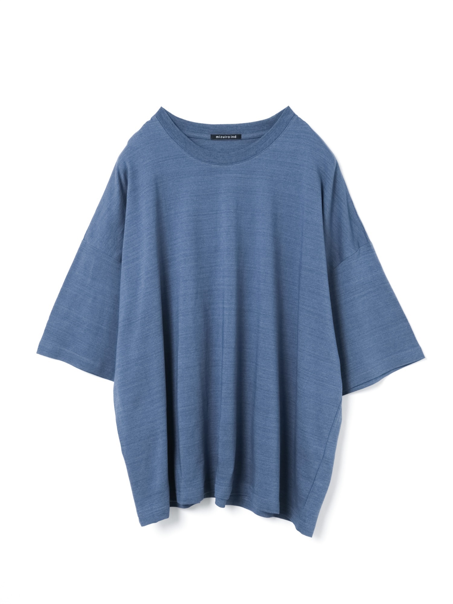 crew neck wide tunic | 2-210139(blue 31-Free)
