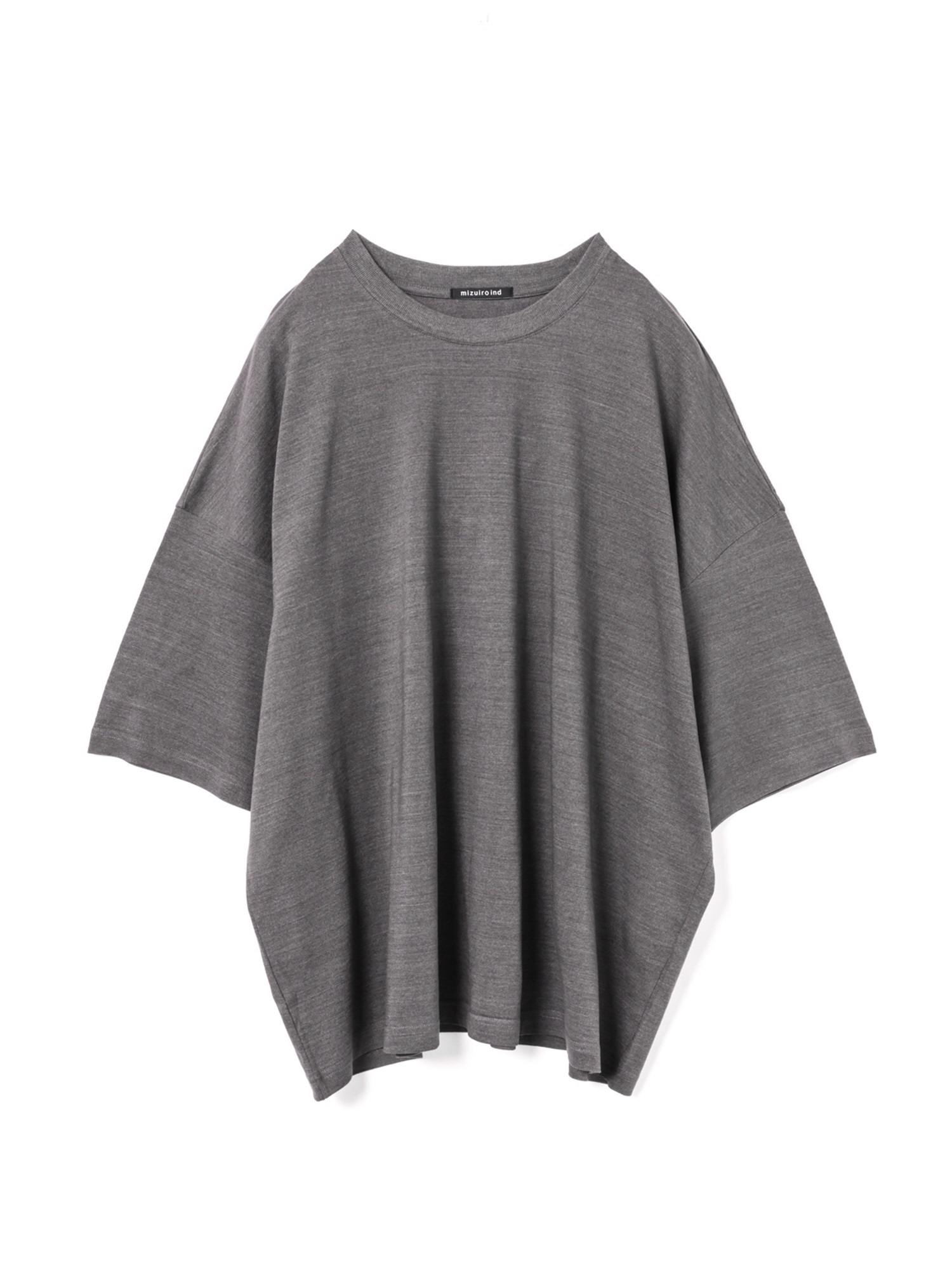 crew neck wide tunic | 2-210139(gray 91-Free)