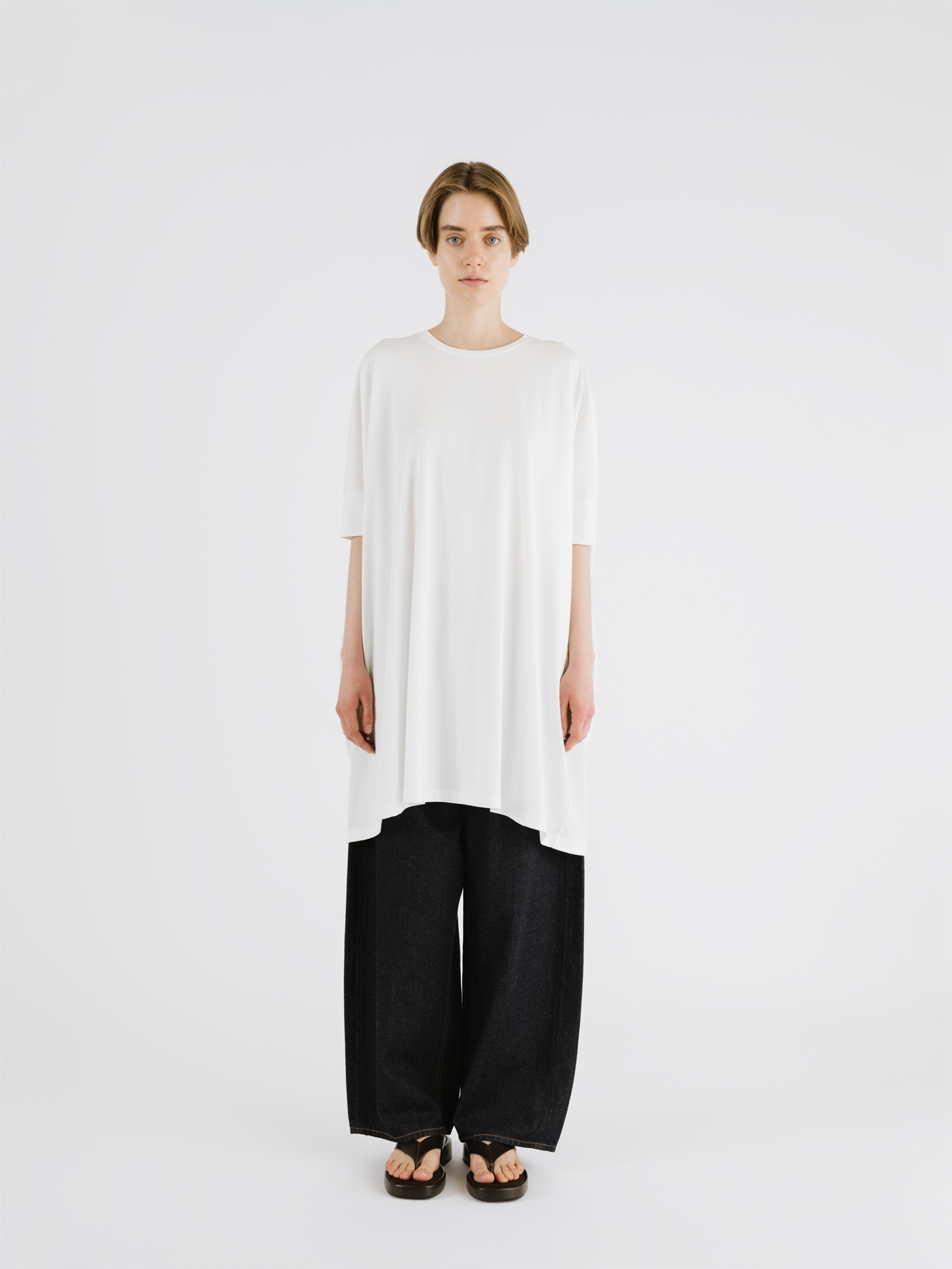 wide crew neck tunic | 2-210144