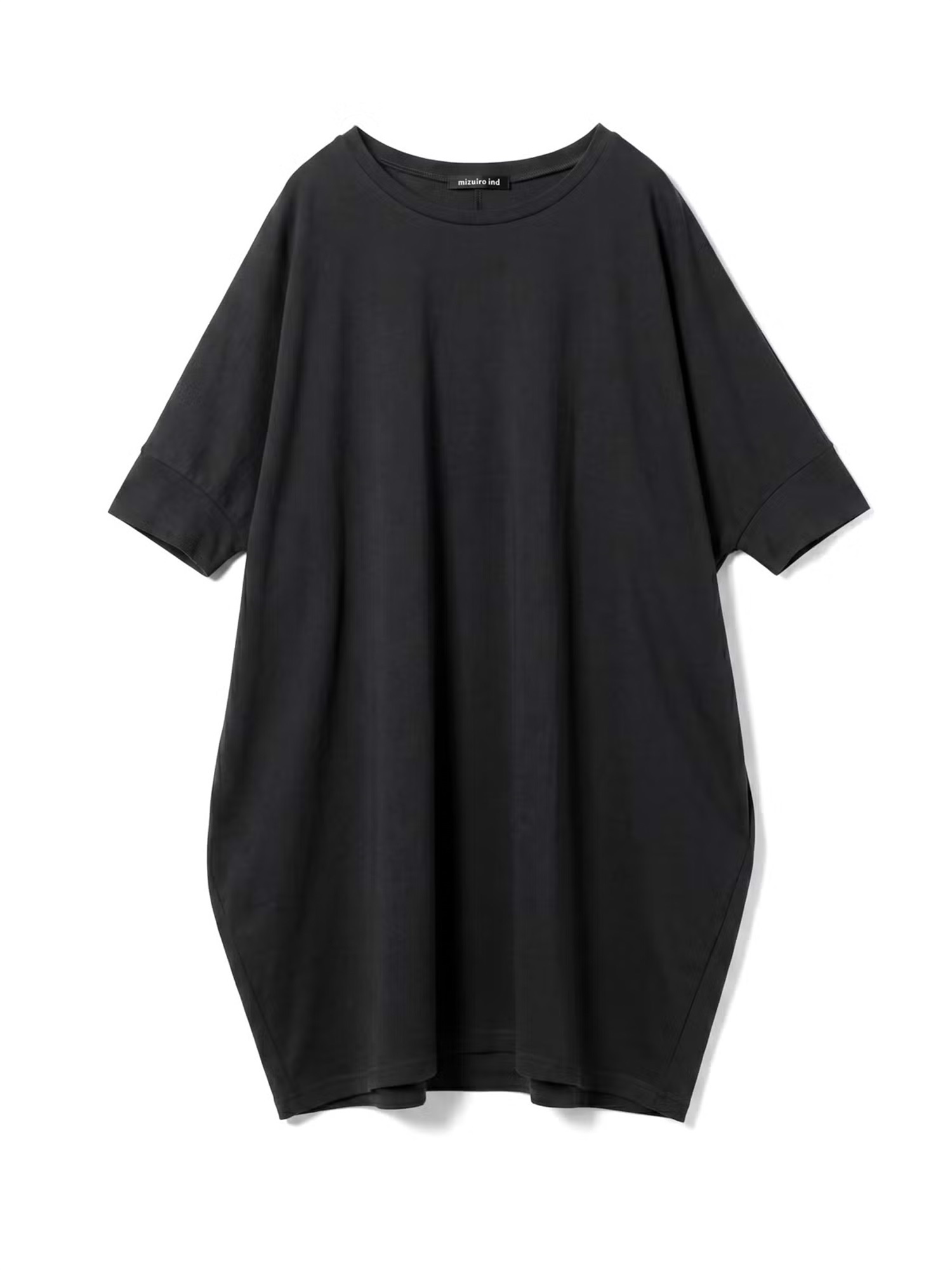 wide crew neck tunic | 2-210144(black 99-Free)
