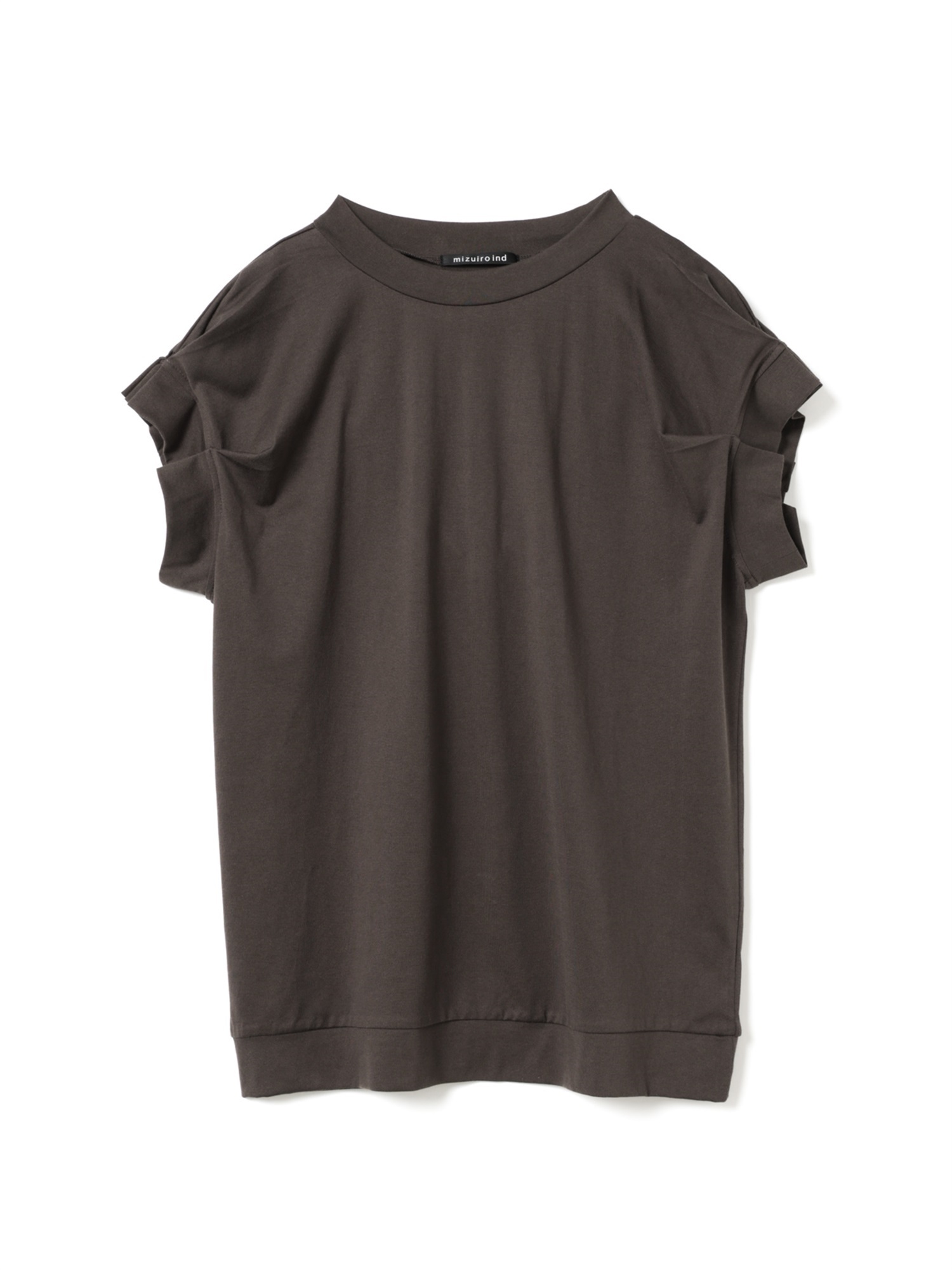 frill slv crew neck P/O | 2-210151(brown 44-Free)