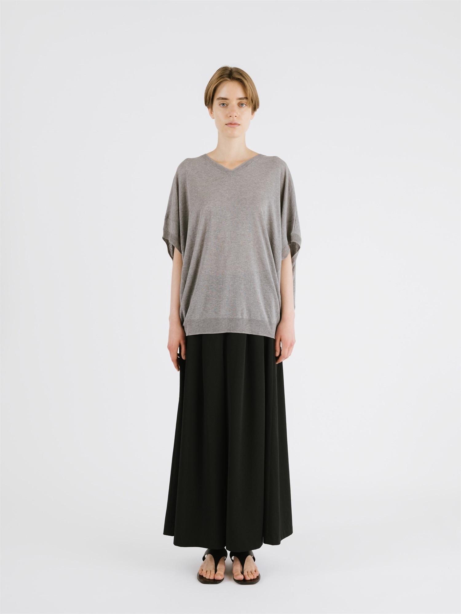 V neck cocoon vest | 2-220049
