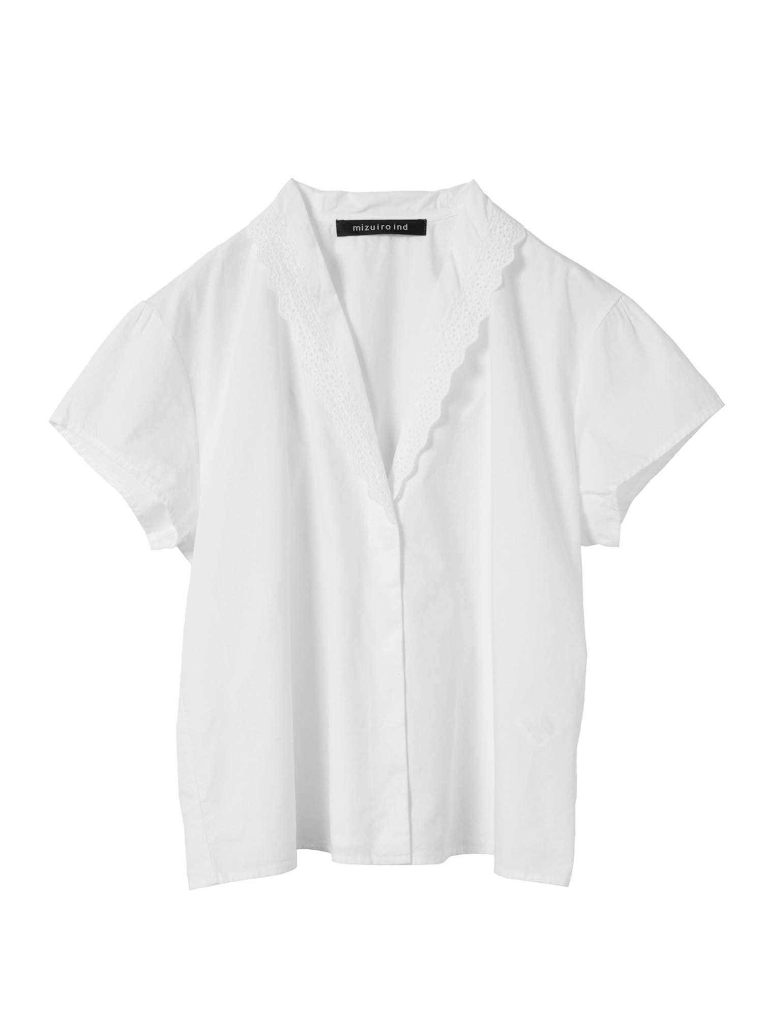 lace collar shirt | 2-230115(off white 11-Free)