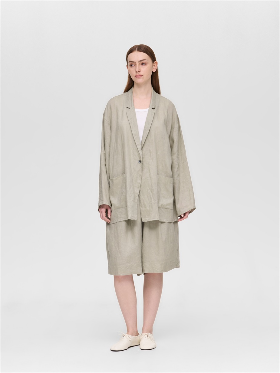 linen wide shirt JK | 2-230116