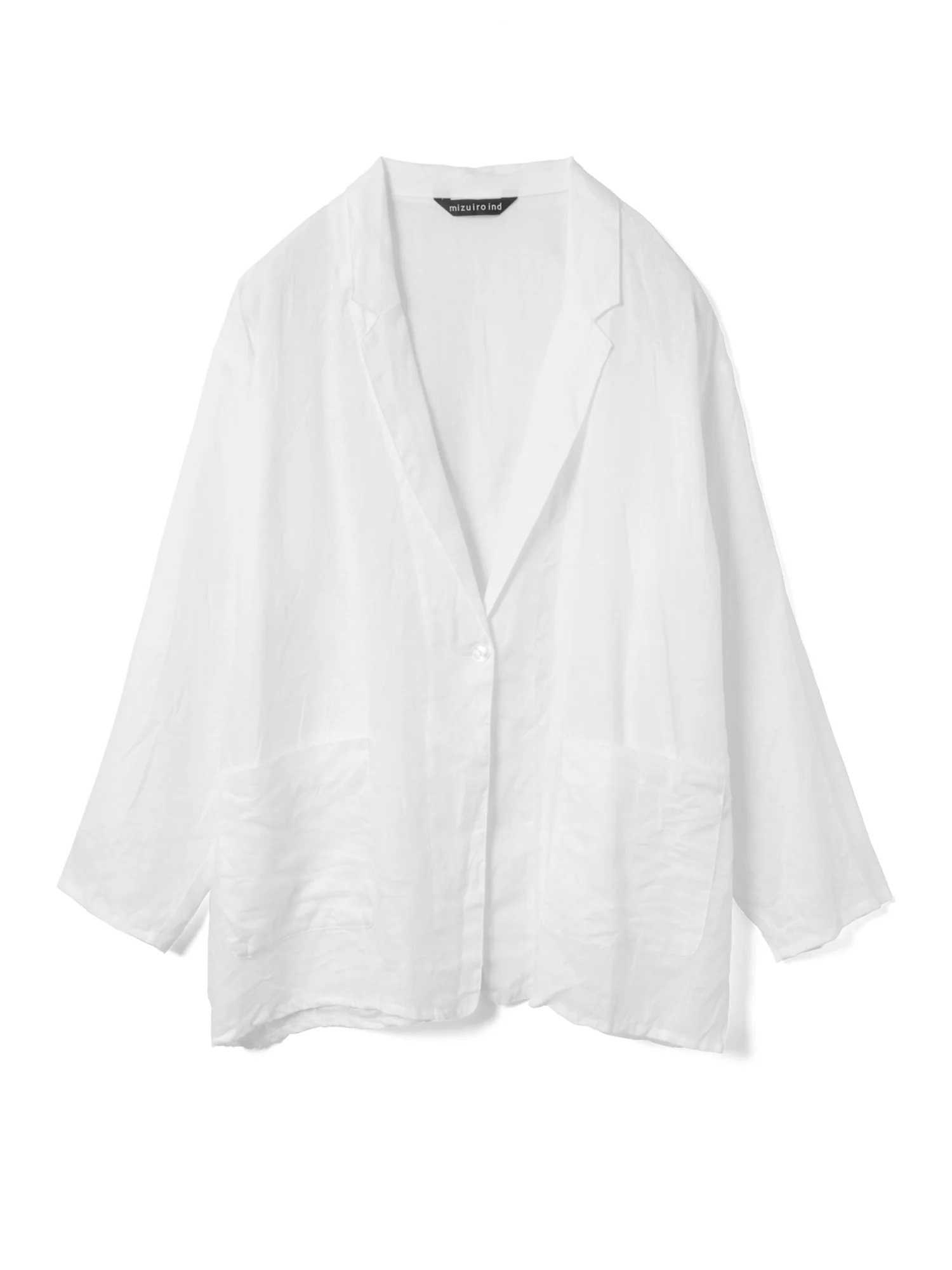 linen wide shirt JK | 2-230116(off white 11-Free)