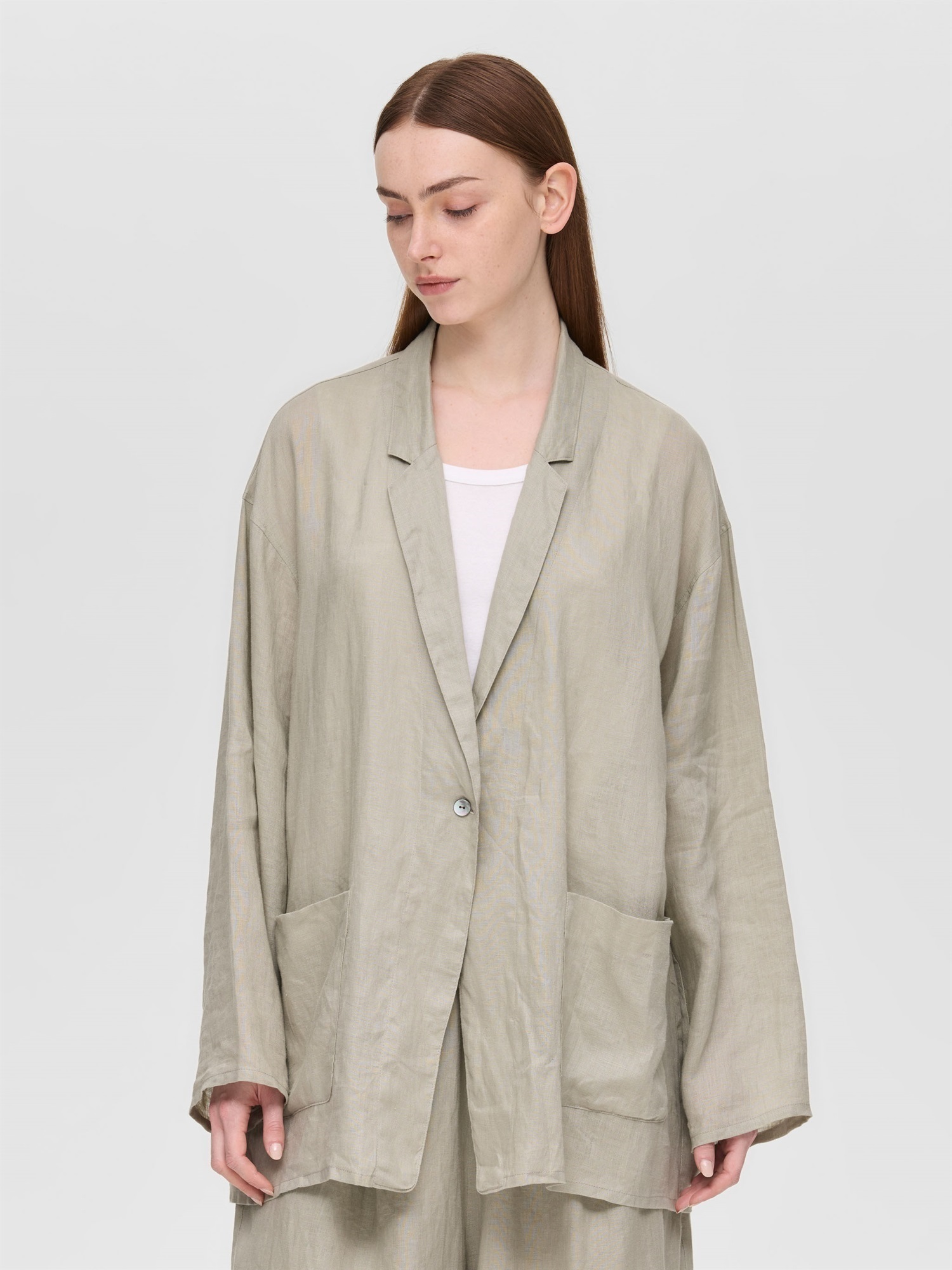 linen wide shirt JK | 2-230116(khaki 24-Free)